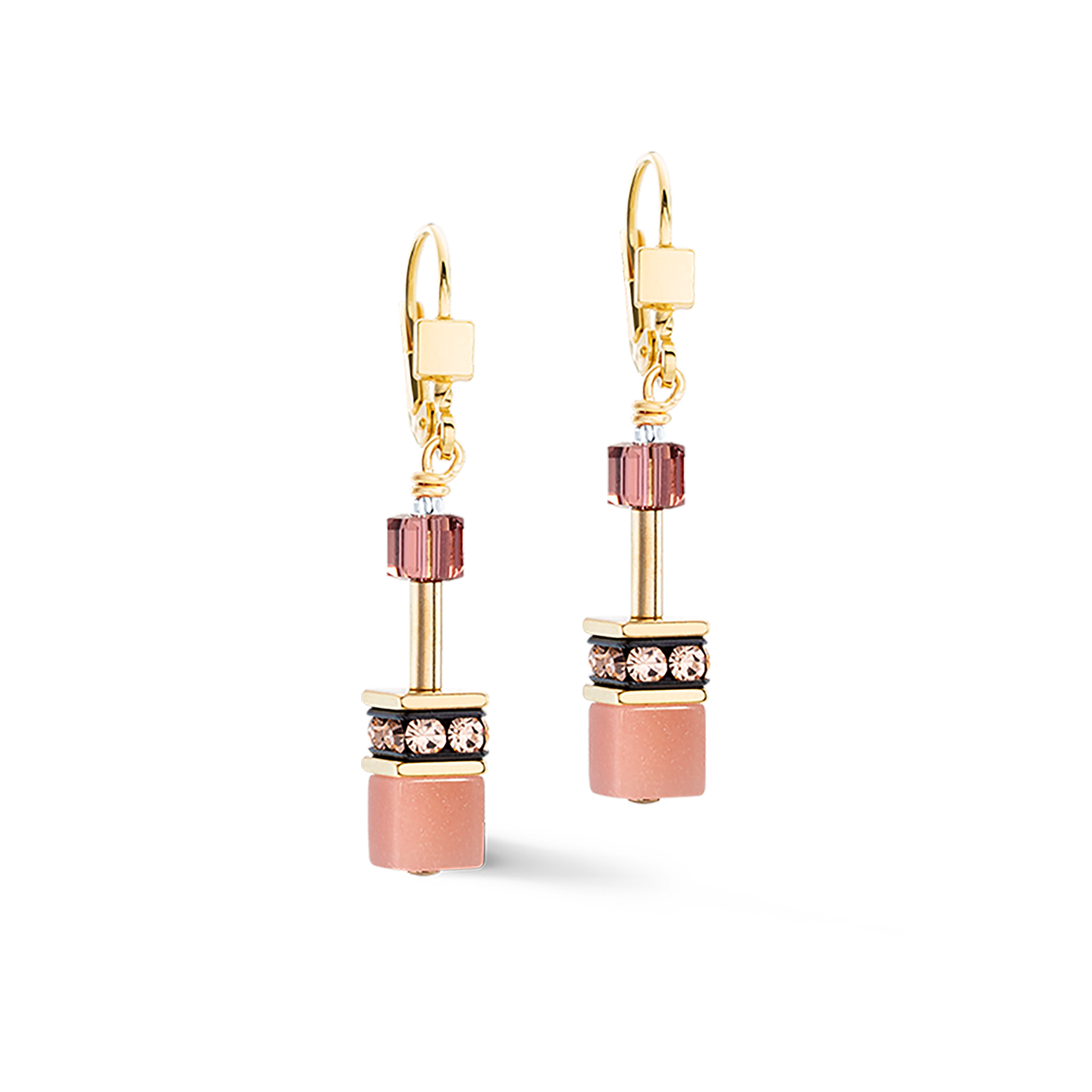 GeoCUBE® Iconic earrings gold Blush
