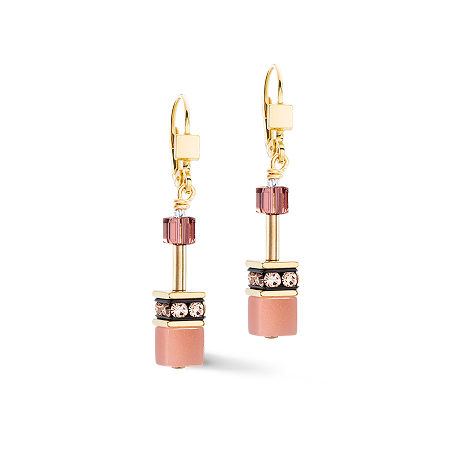 GeoCUBE® Iconic earrings gold Blush