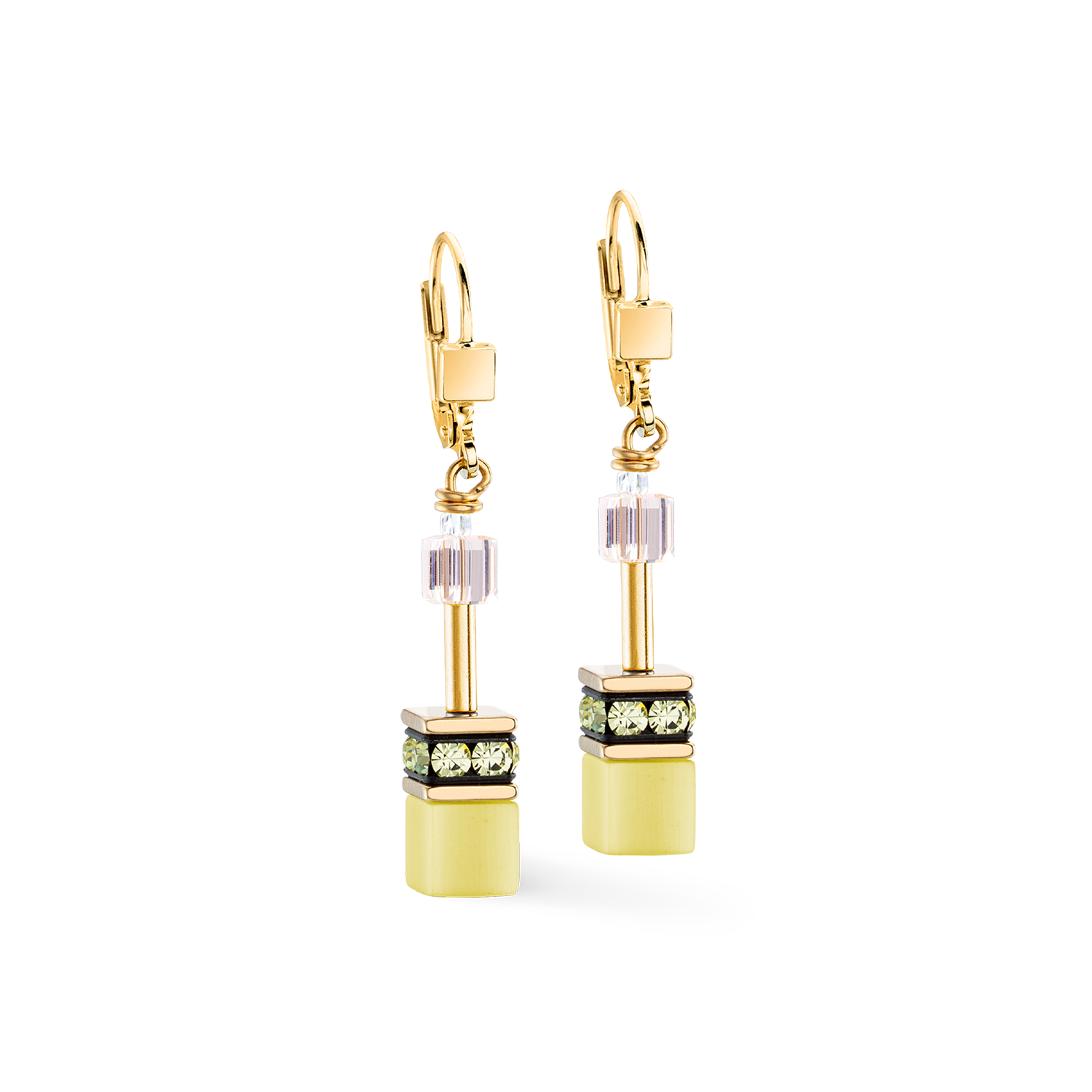 GeoCUBE® Iconic earrings Olive Blossom