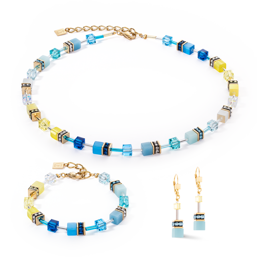 GeoCUBE® Iconic bracelet turquoise-yellow