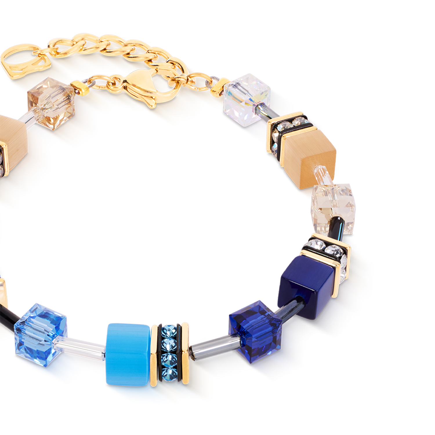 GeoCUBE® Iconic Bracelet Azure Glow Gold