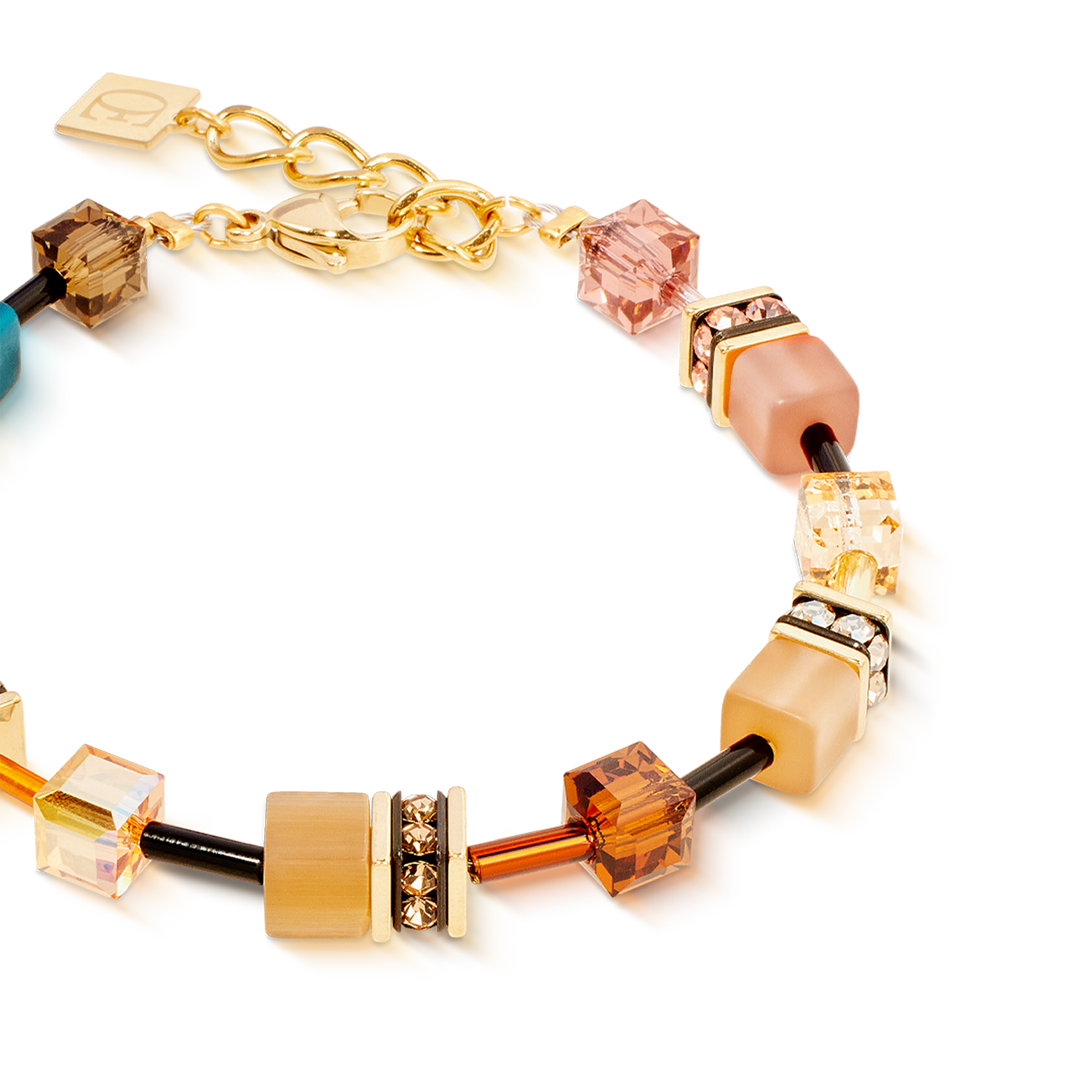 GeoCUBE® Iconic bracelet Earth Mirage gold