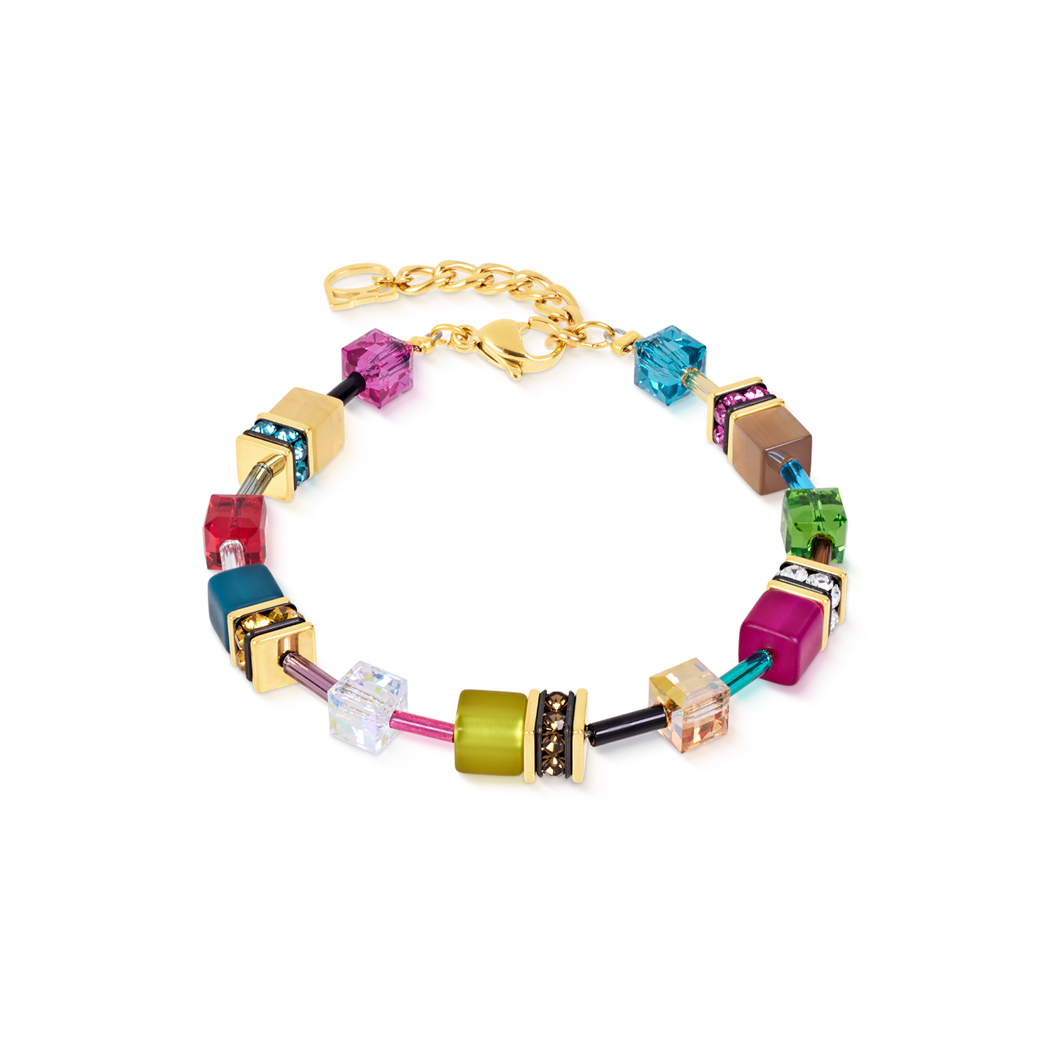 GeoCUBE® Iconic Bracelet Multicolor Joy Gold
