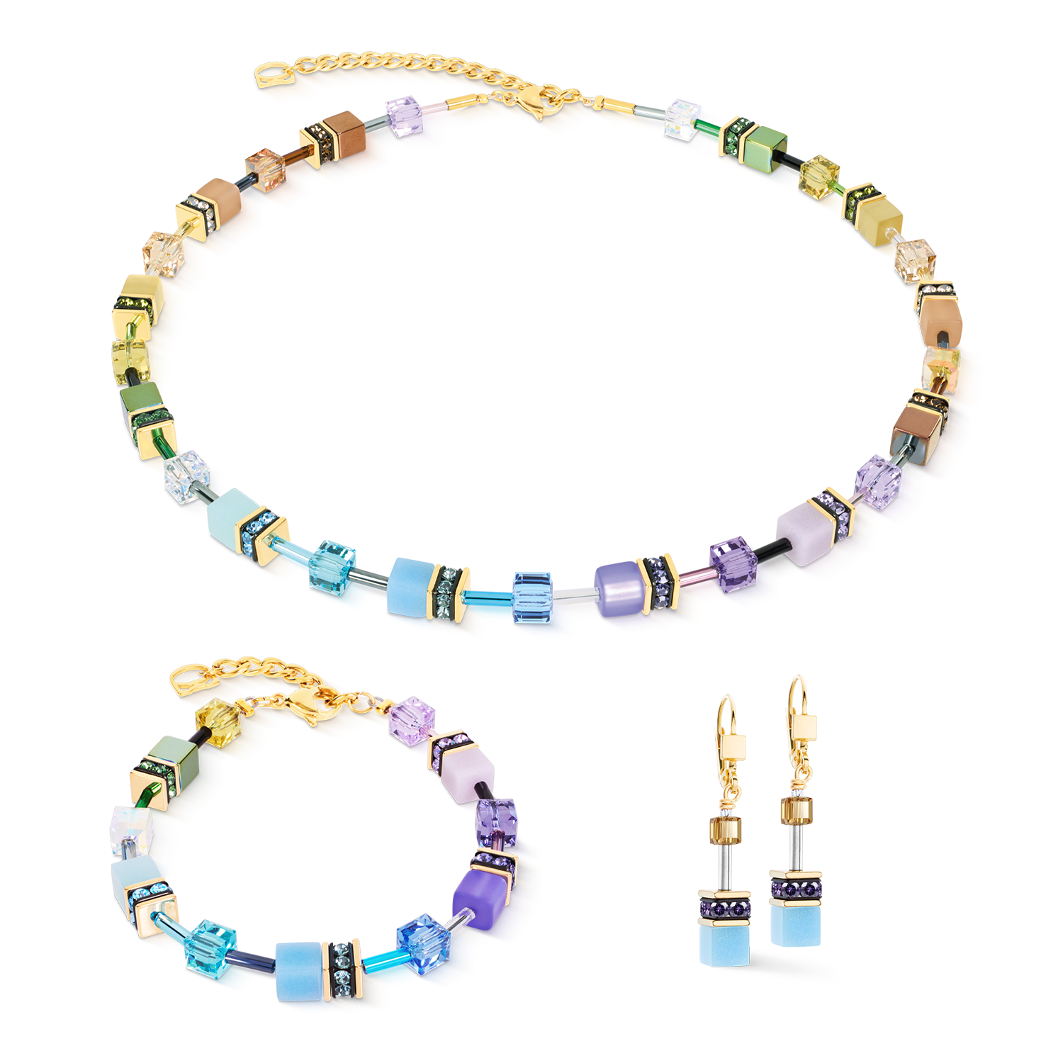 GeoCUBE® Iconic Bracelet Multicolor Boho Gold