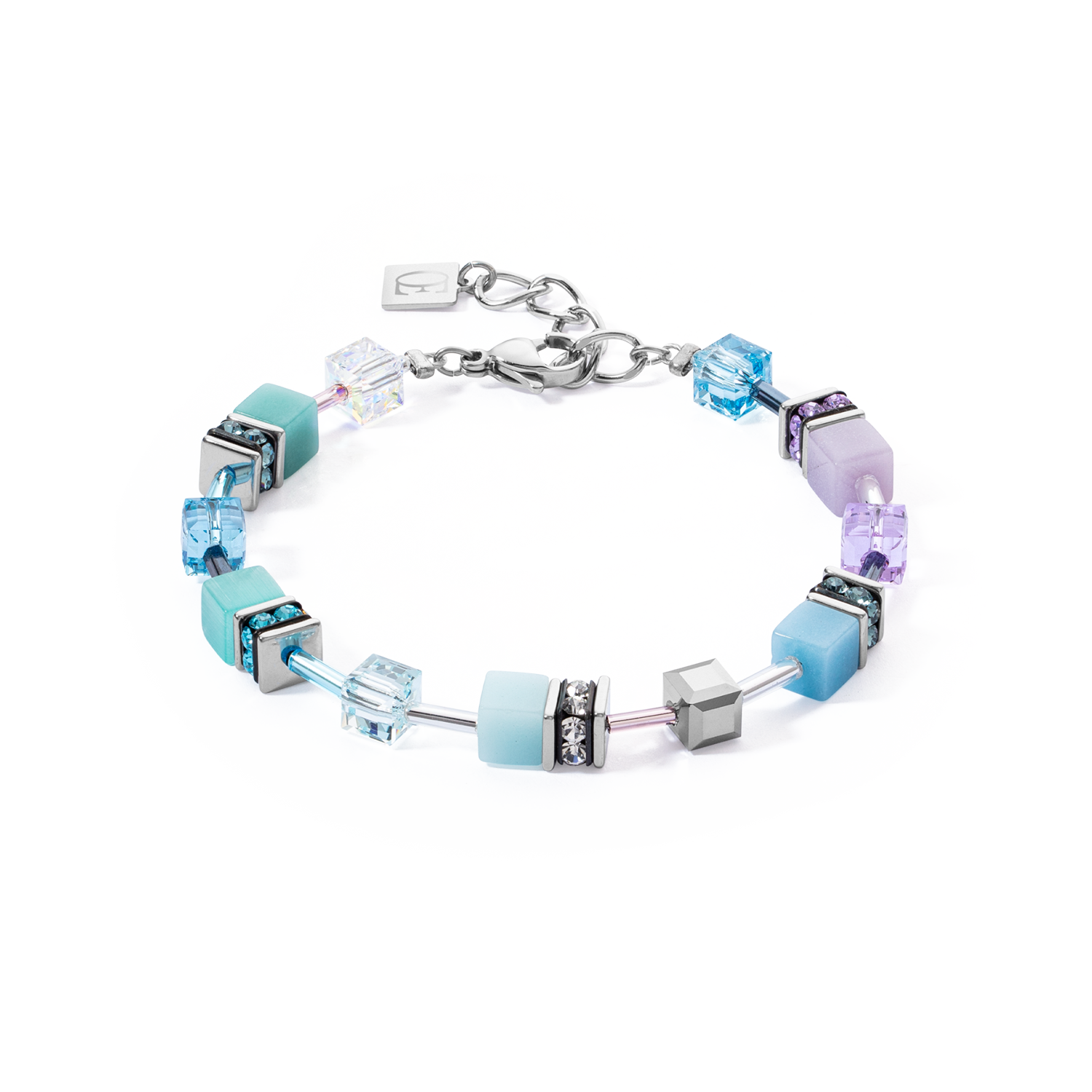 GeoCUBE® Iconic bracelet aqua-lilac
