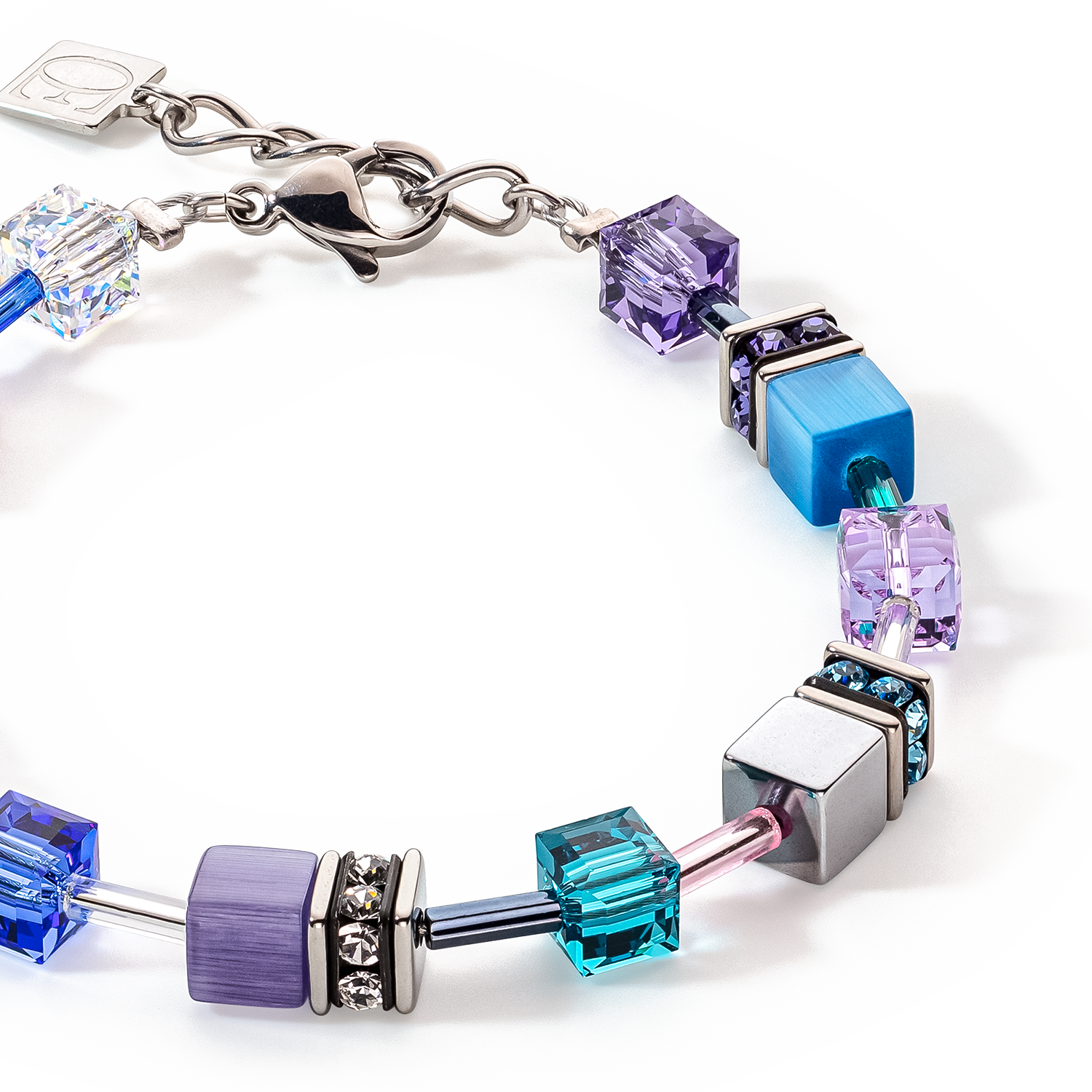 GeoCUBE® Iconic bracelet turquoise-purple