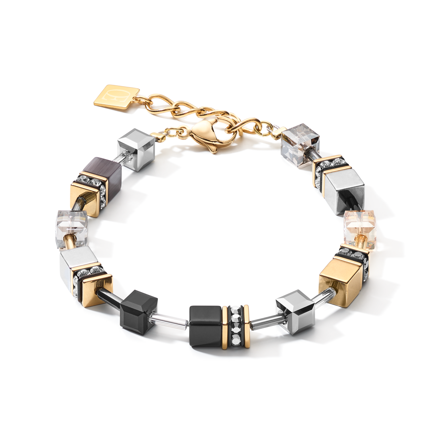 GEOCUBE® Bracelet grey-gold