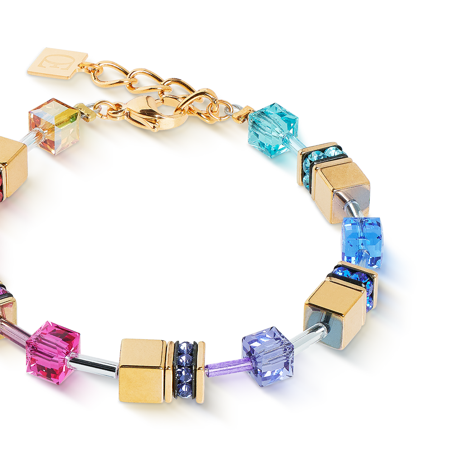 GeoCUBE® Iconic Metallic bracelet Rainbow gold
