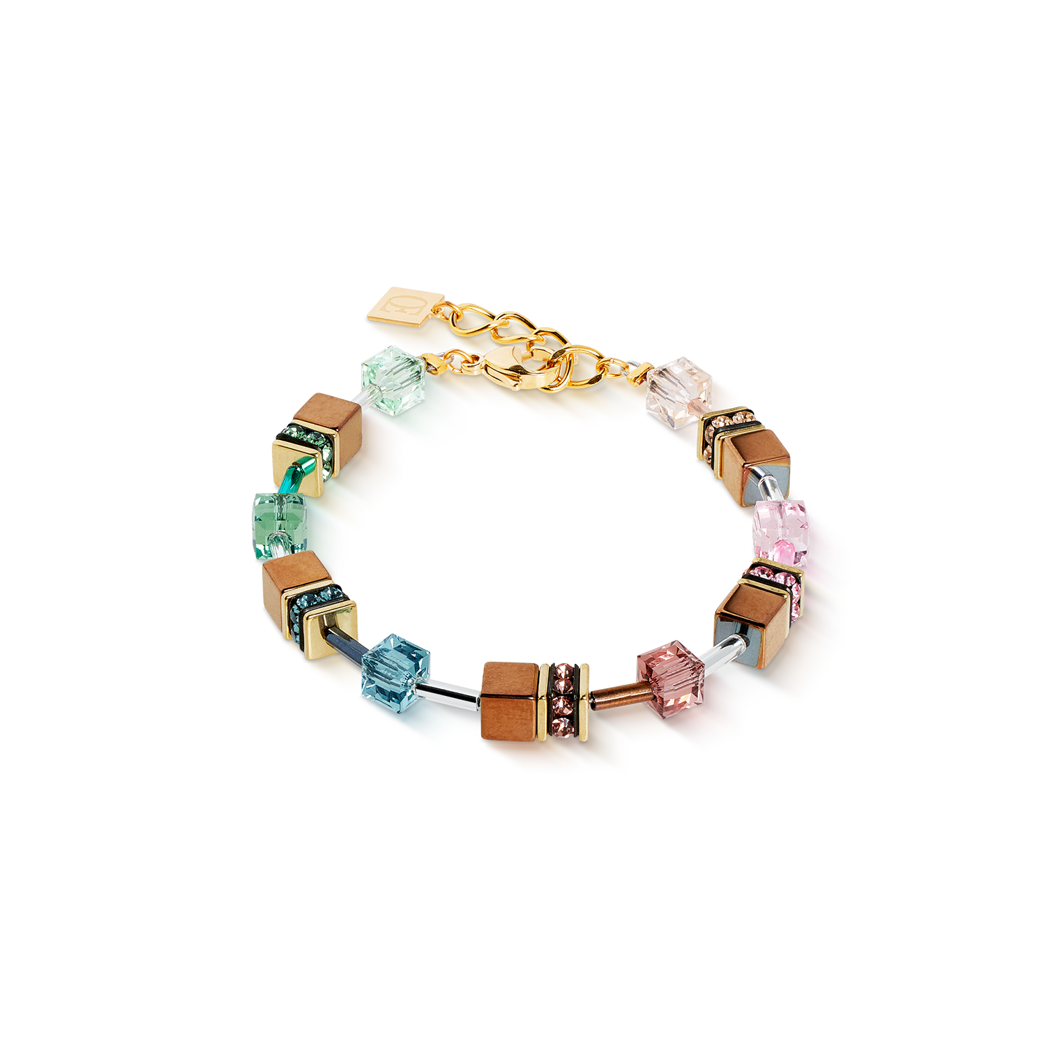 GeoCUBE® Iconic Metallic bracelet Art Nouveau gold
