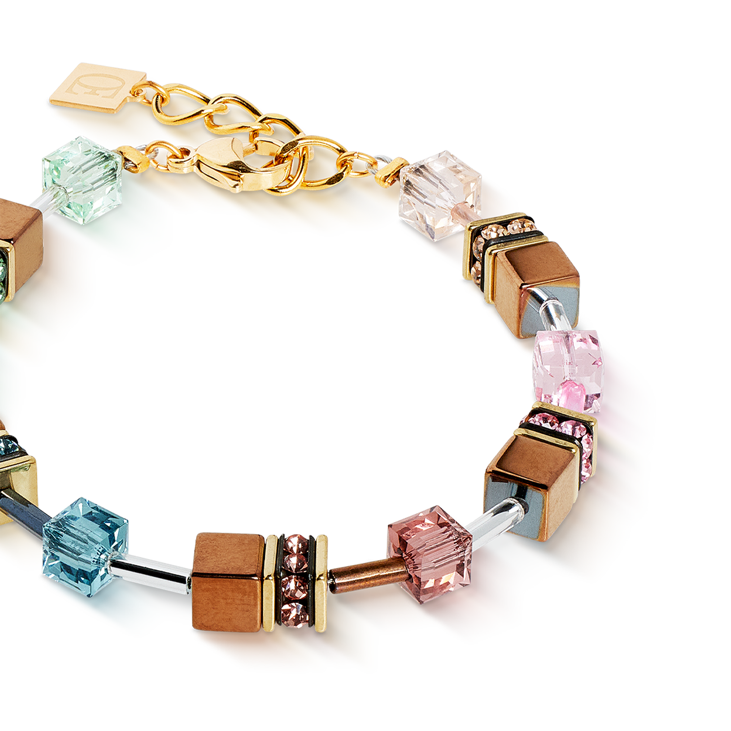 GeoCUBE® Iconic Metallic bracelet Art Nouveau gold