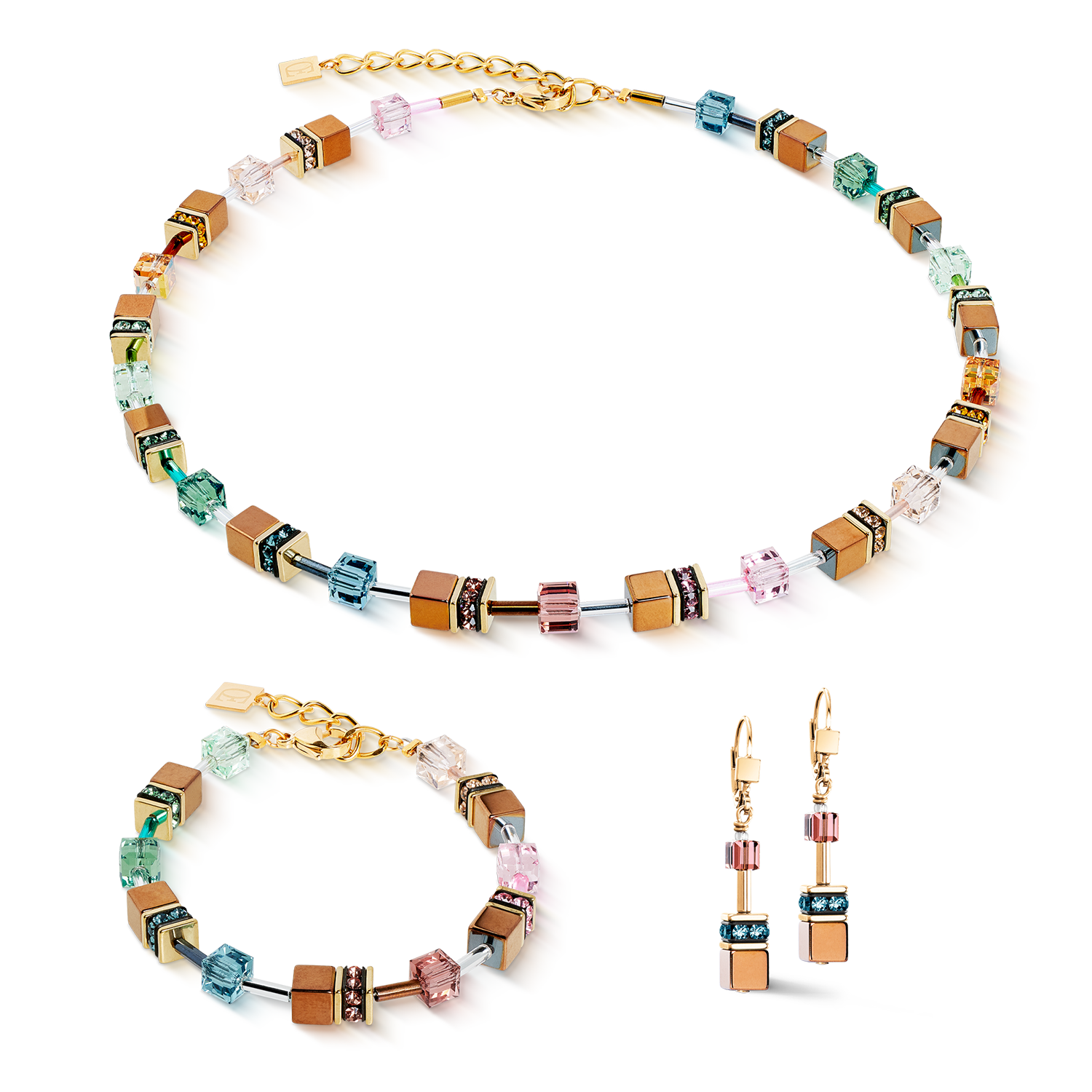 GeoCUBE® Iconic Metallic bracelet Art Nouveau gold