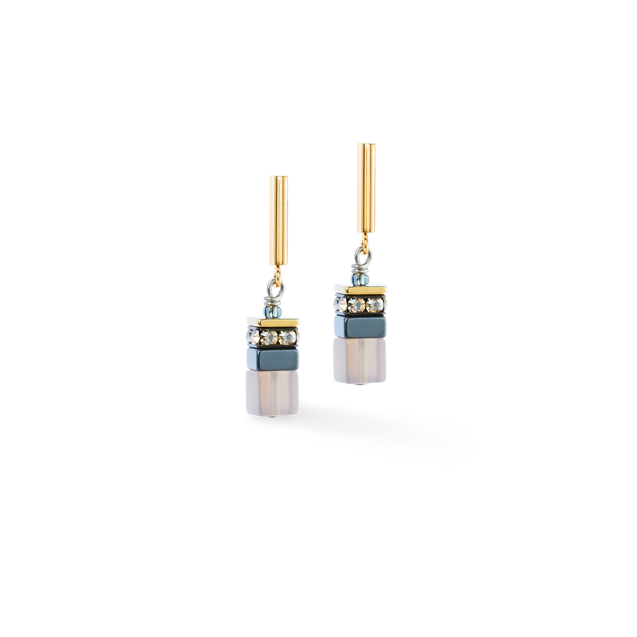 GeoCUBE® Precious Motion earrings Stone Whisper gold