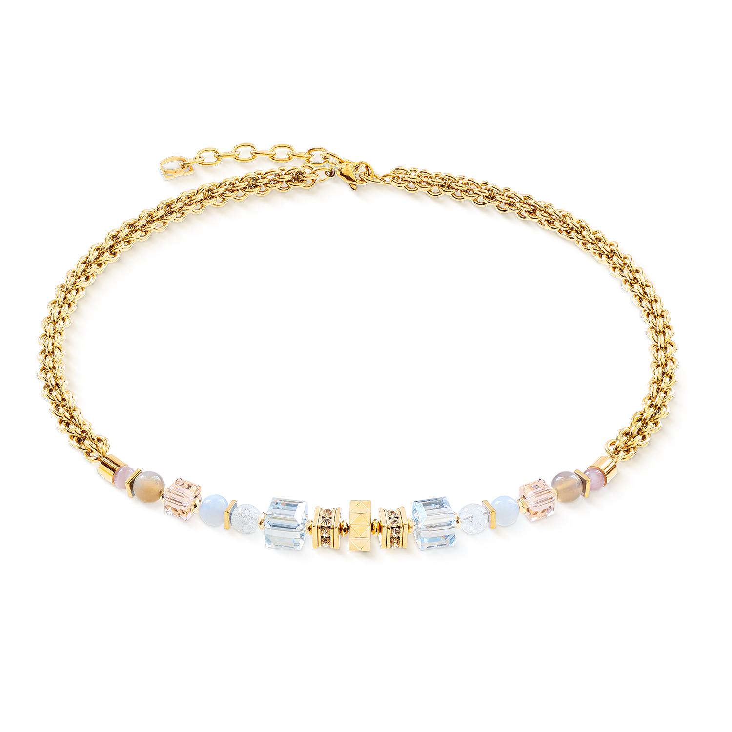 Necklace Cube Nexus gold-pastel
