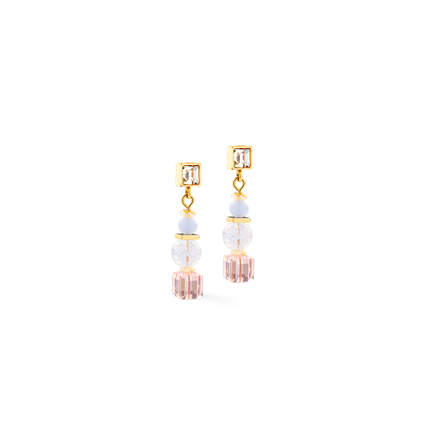 Earrings Cube Nexus gold-pastel