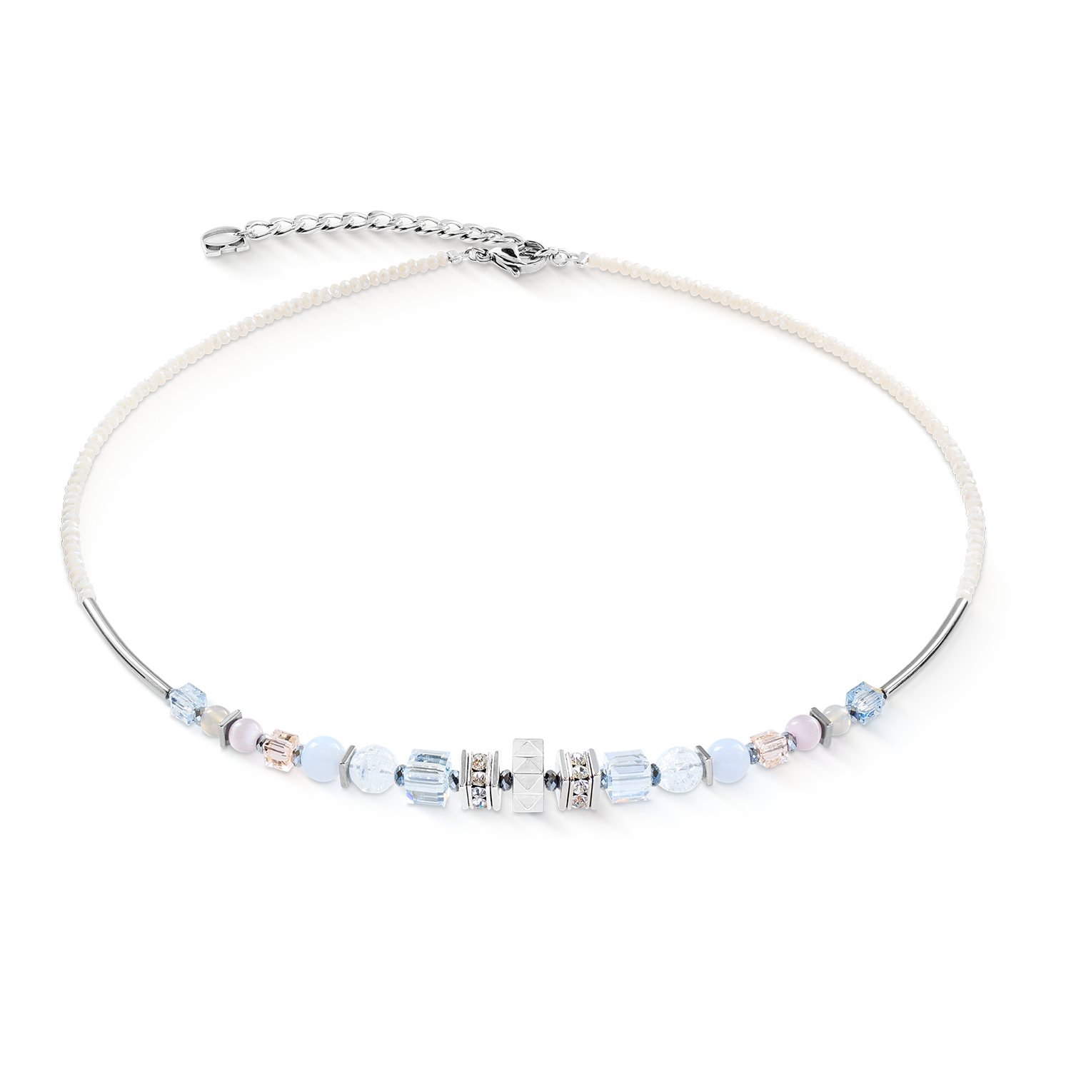 Necklace Shape Mix Nexus silver-pastel