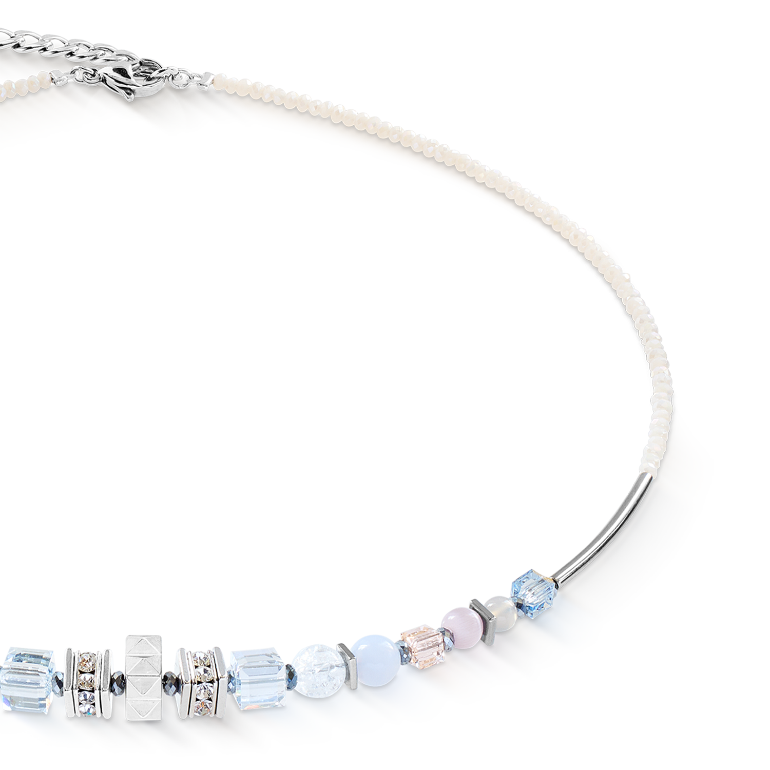 Necklace Shape Mix Nexus silver-pastel