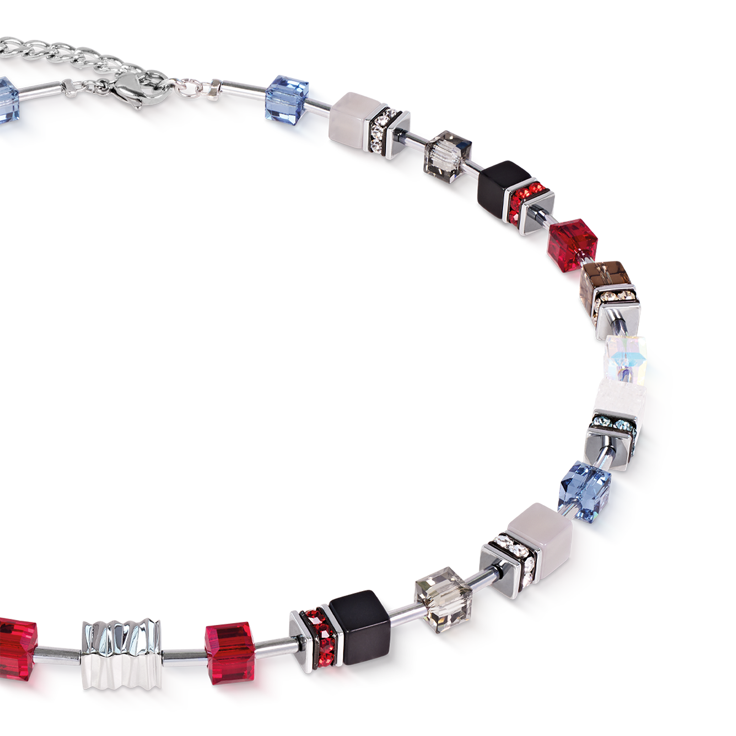 GeoCUBE® Iconic Wave Necklace Urban Silver