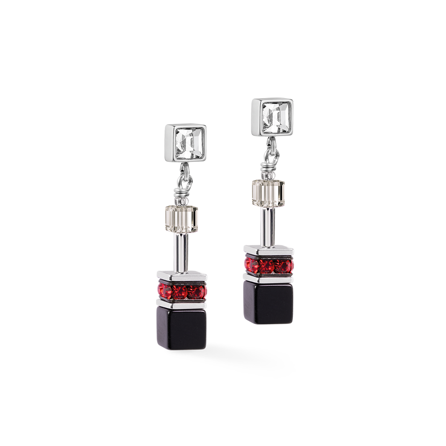 GeoCUBE® Iconic Wave Stud Earrings Urban Silver