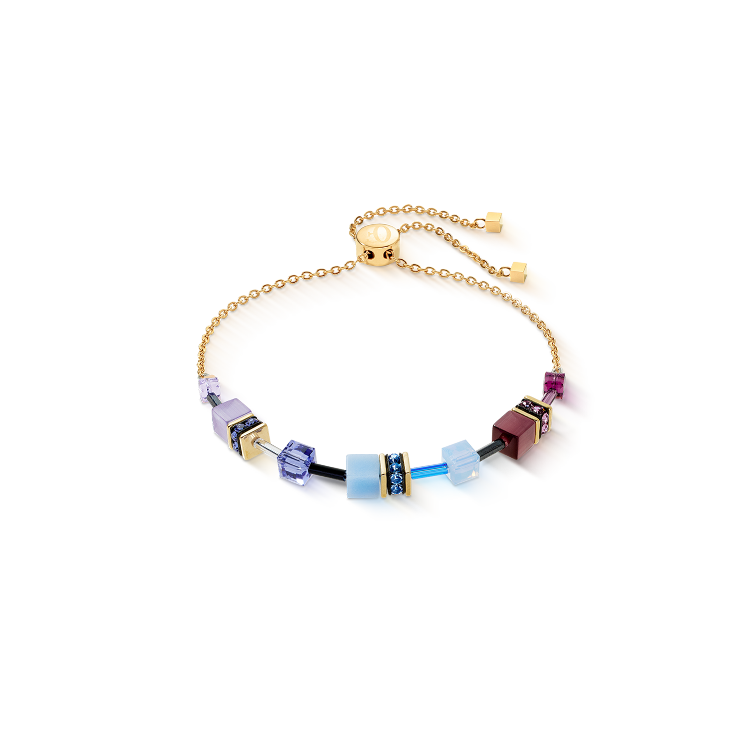 GeoCUBE® Iconic Chain bracelet Mystic Orchid gold