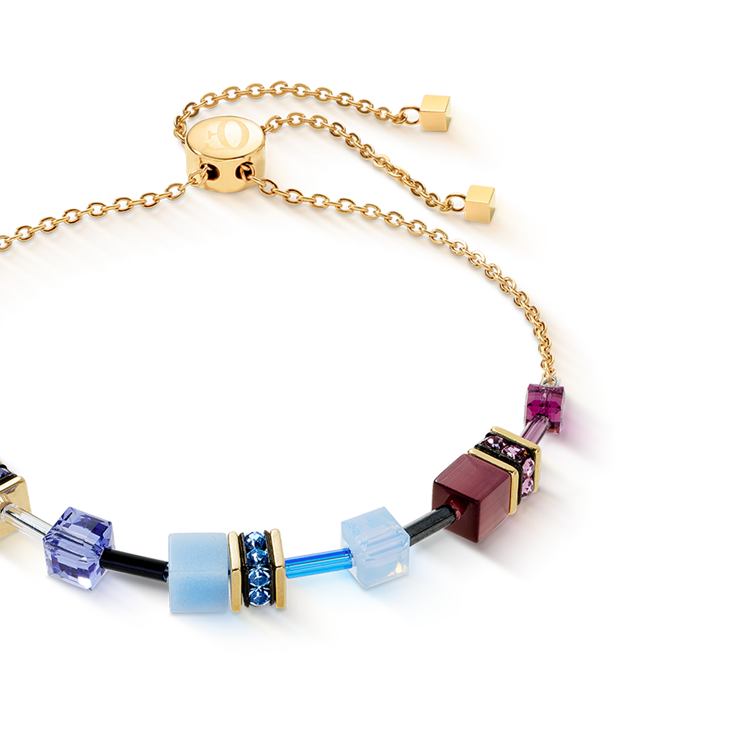 GeoCUBE® Iconic Chain bracelet Mystic Orchid gold