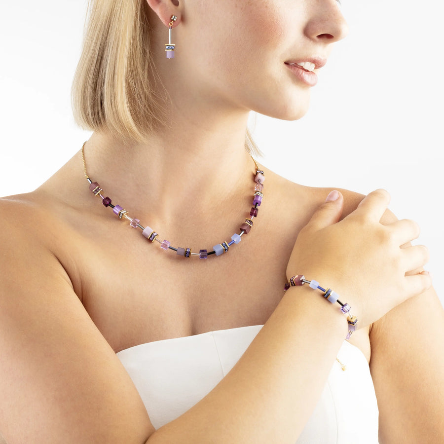 GeoCUBE® Iconic Chain bracelet Mystic Orchid gold