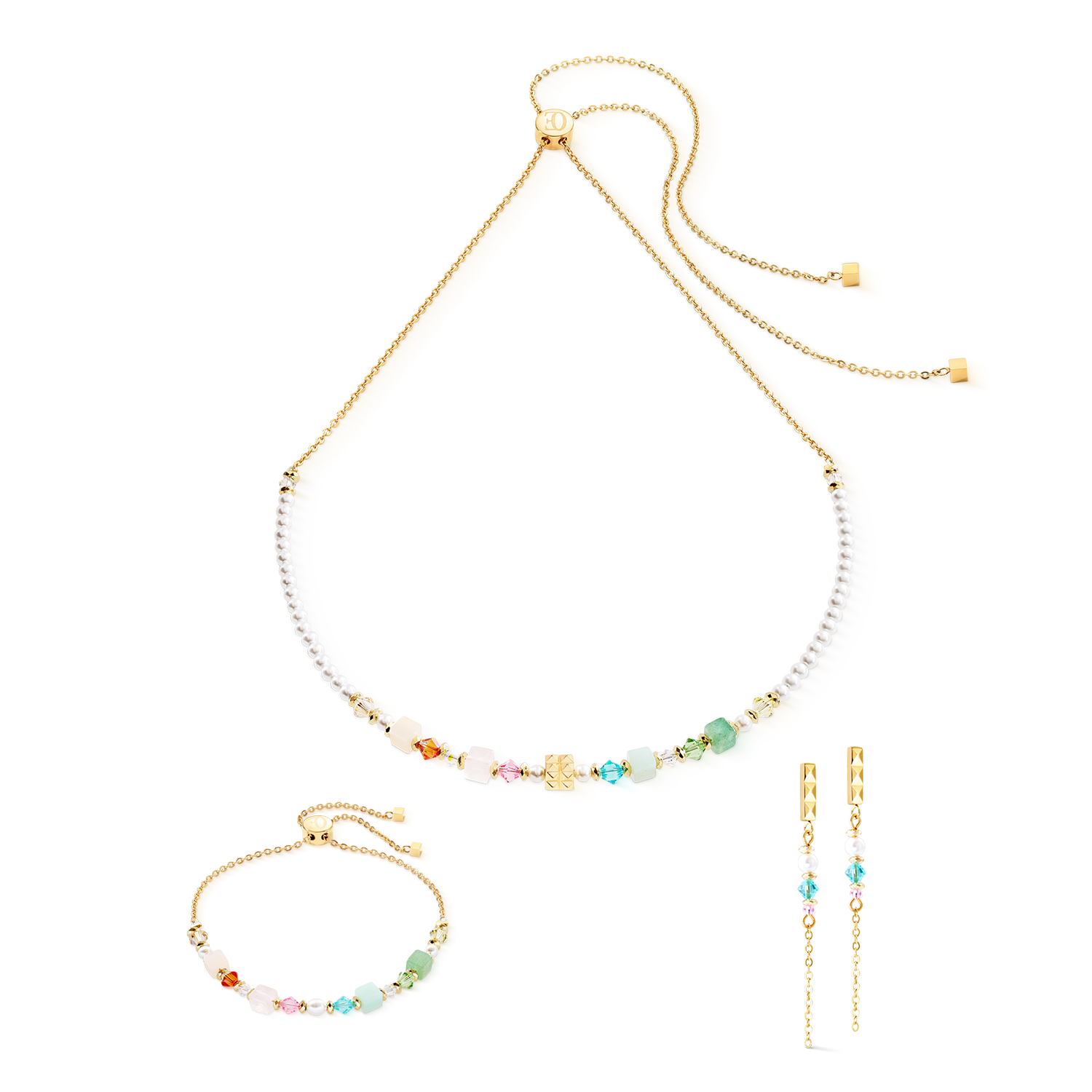 Earrings Cube Princess Fusion Blossom gold