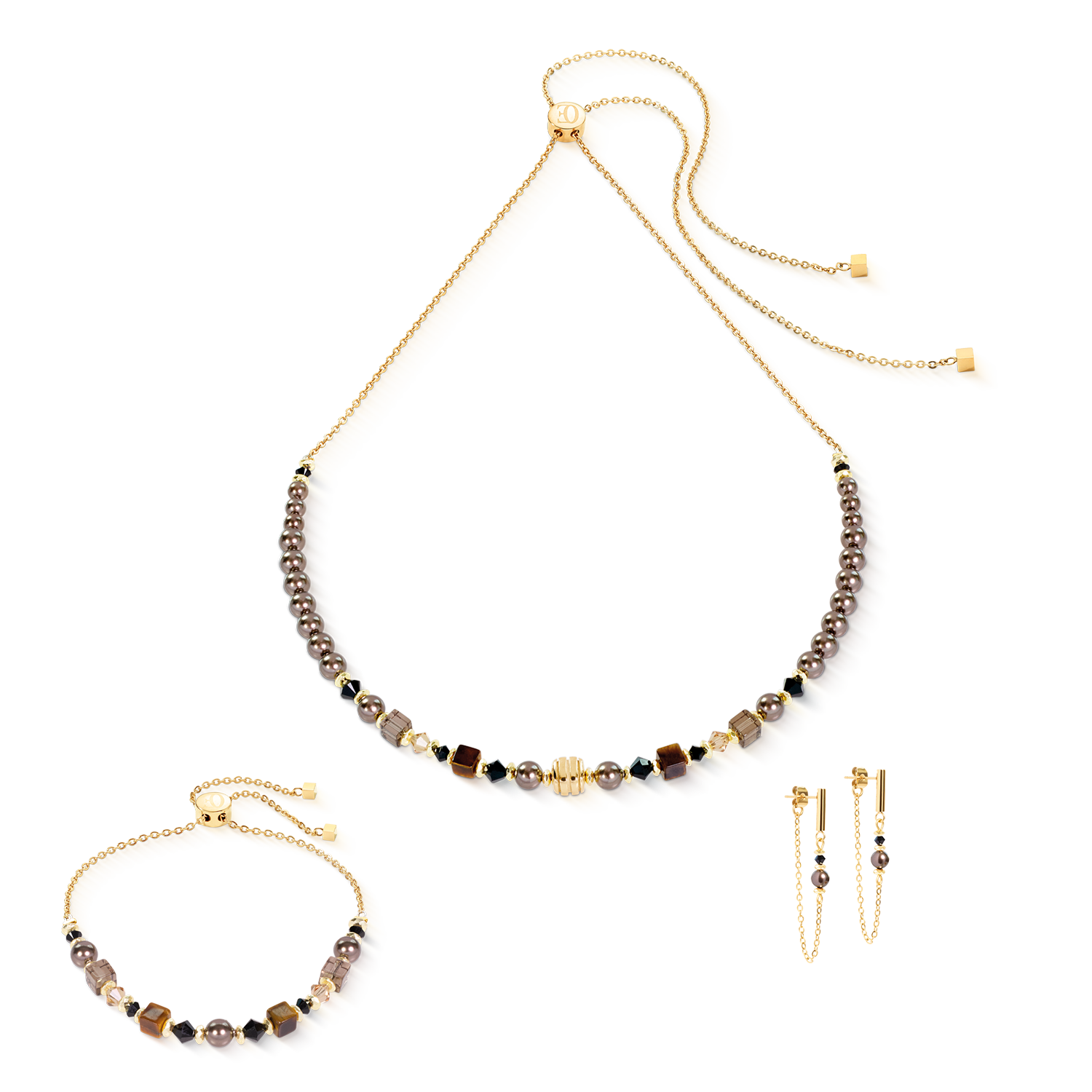 Drop Earrings Slider Earth Gold