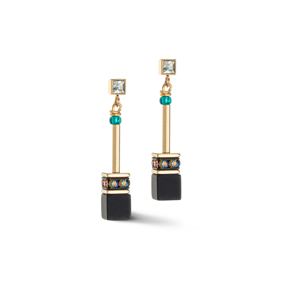 GeoCUBE® Iconic Nature Chain earrings black multicolour