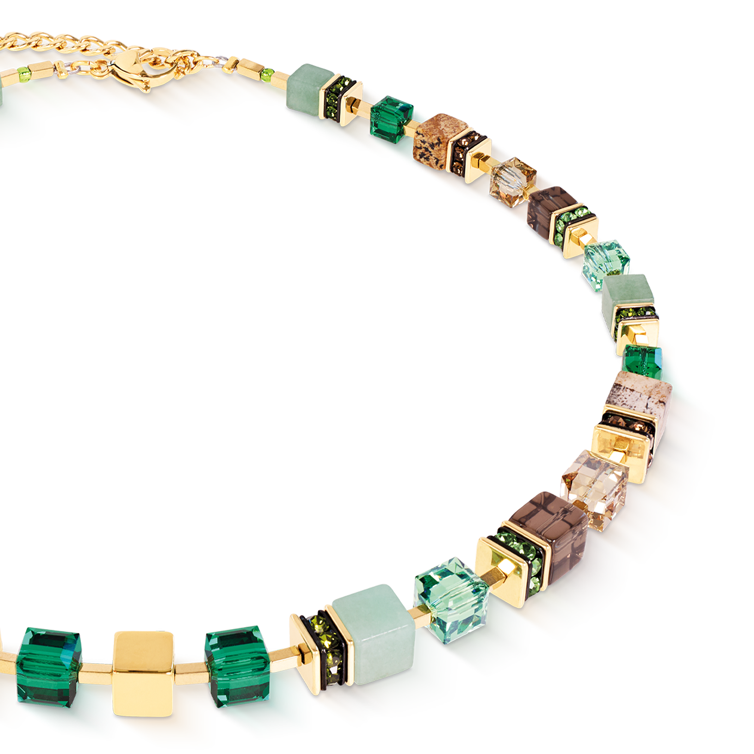 GeoCUBE® Precious Statement Necklace Emerald Garden