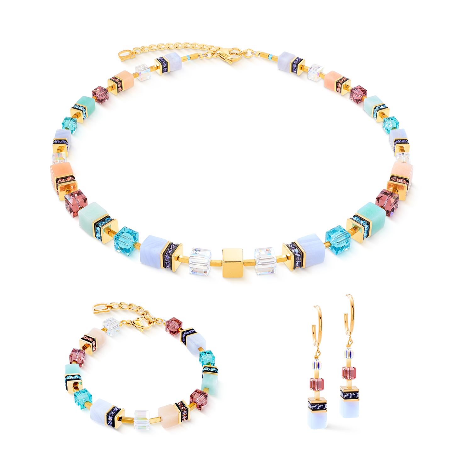 GeoCUBE® Precious Statement necklace Art Nouveau