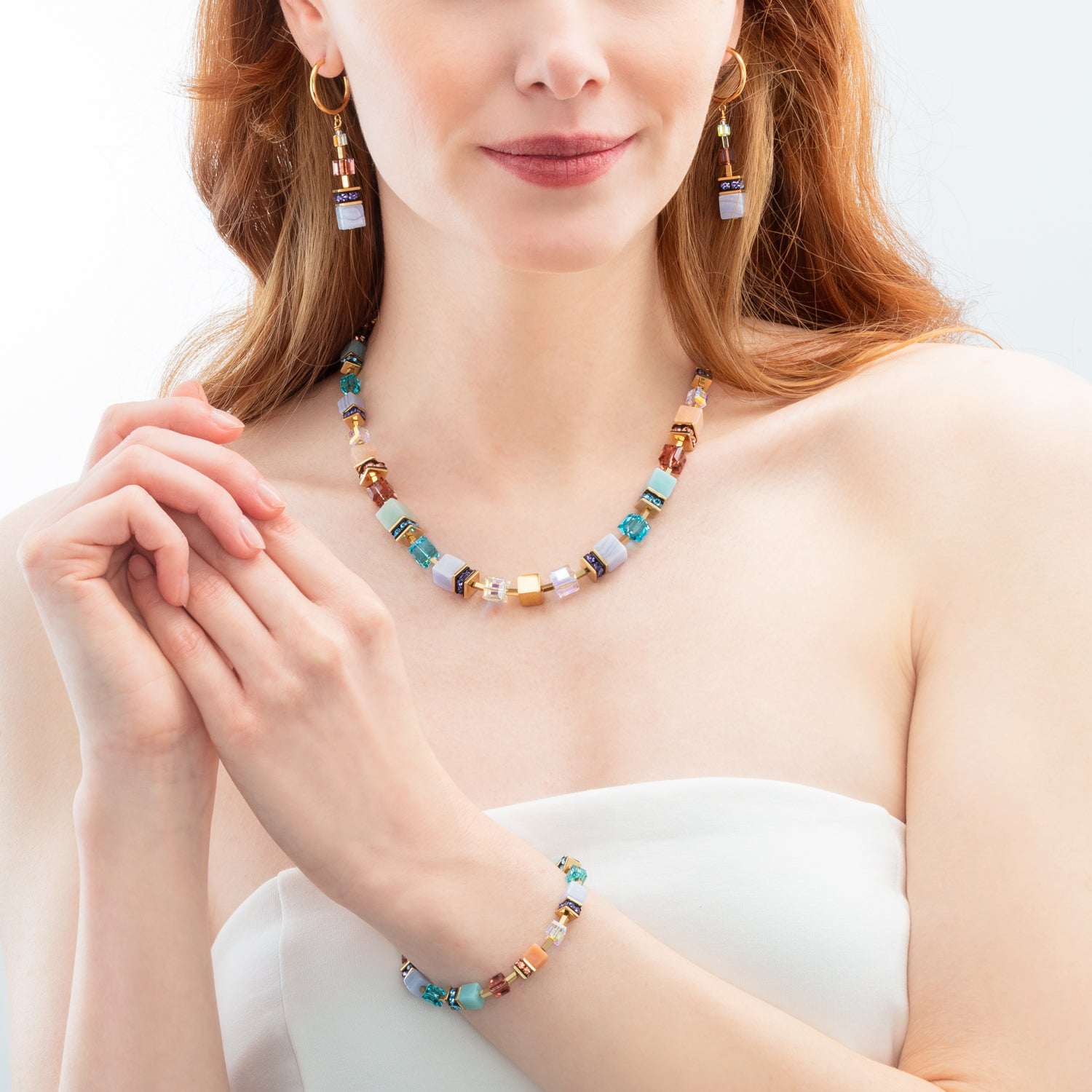 GeoCUBE® Precious Statement necklace Art Nouveau