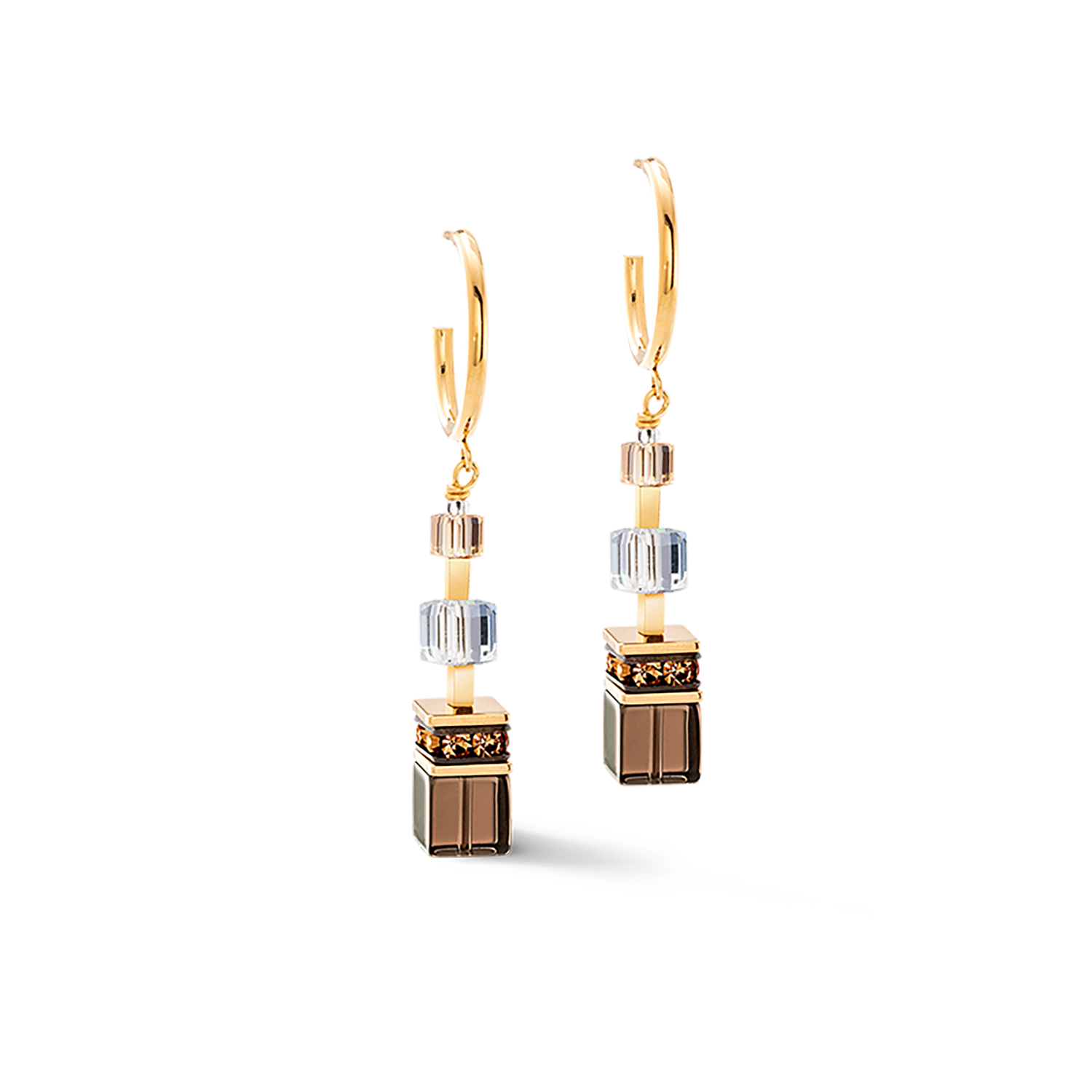 GeoCUBE® Precious Statement earring golden Blush