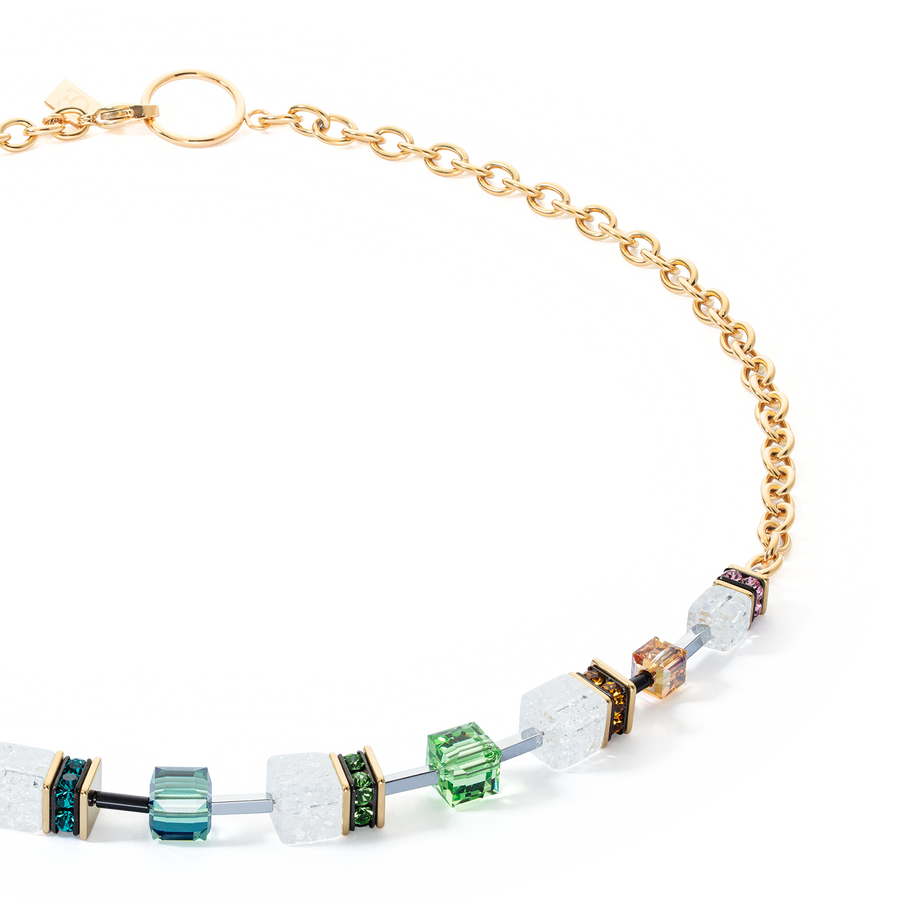 GeoCUBE® Iconic Precious Chain necklace gold-multicolour