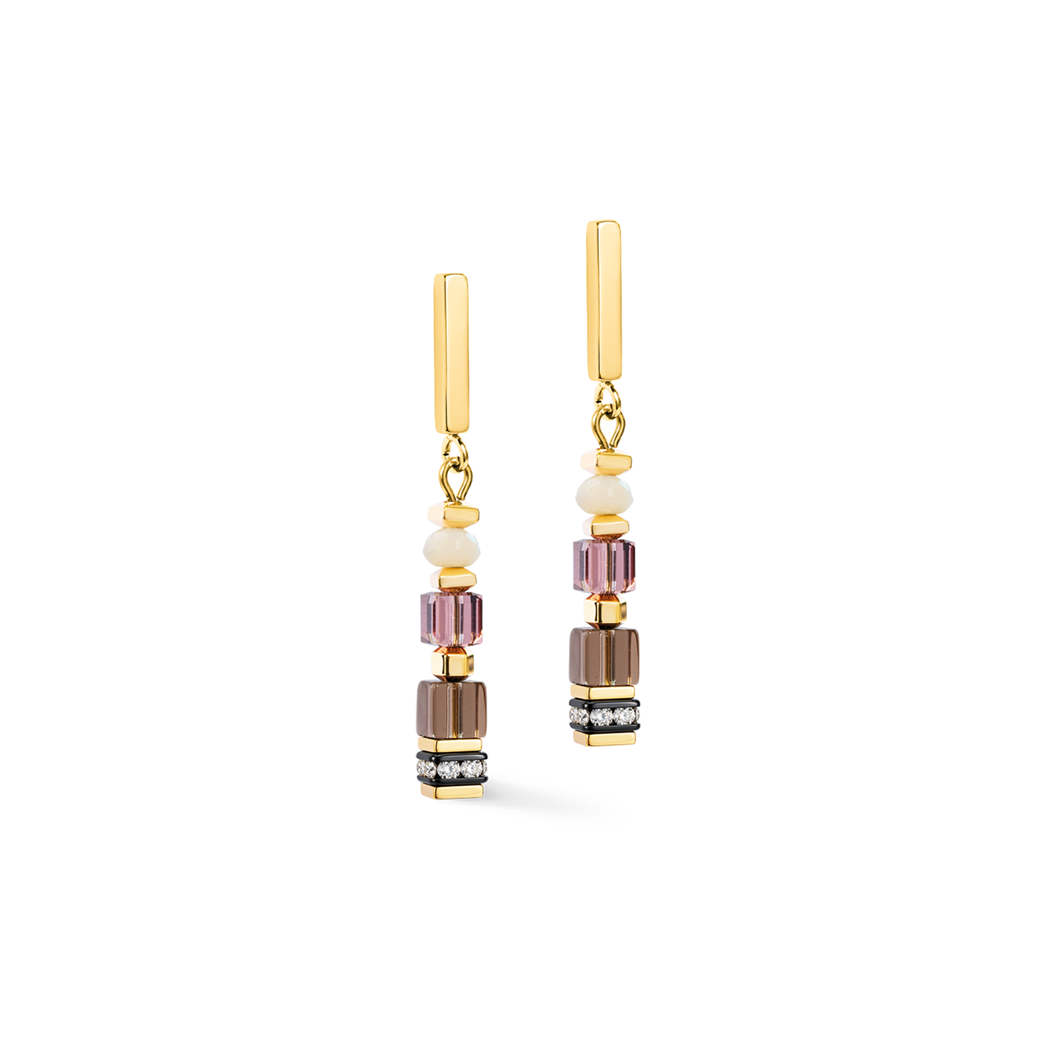 GeoCUBE® Precious Grace Earrings Rose Smoke
