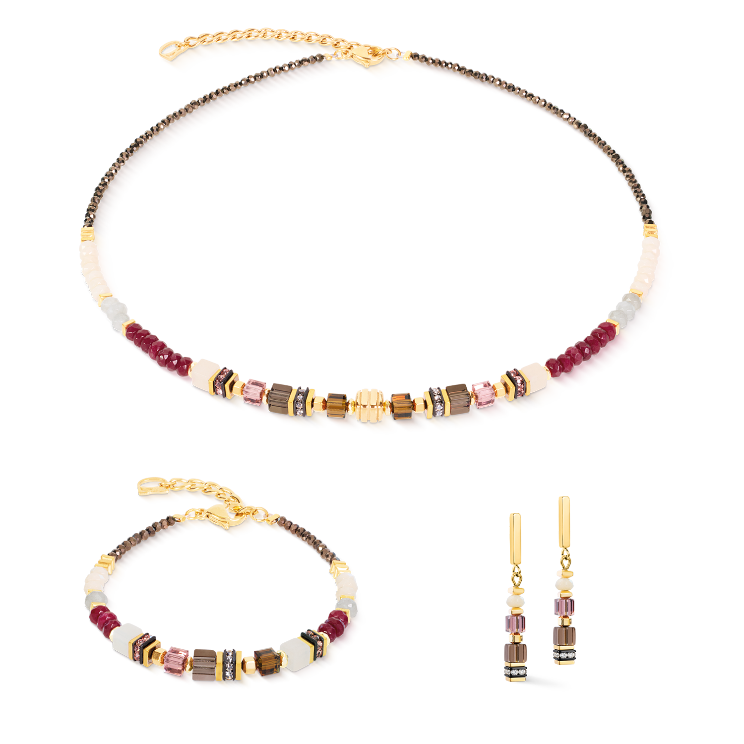 GeoCUBE® Precious Grace Earrings Rose Smoke