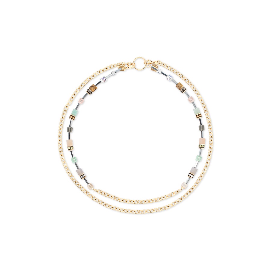 GeoCUBE® Iconic Boho necklace gold-multicolour