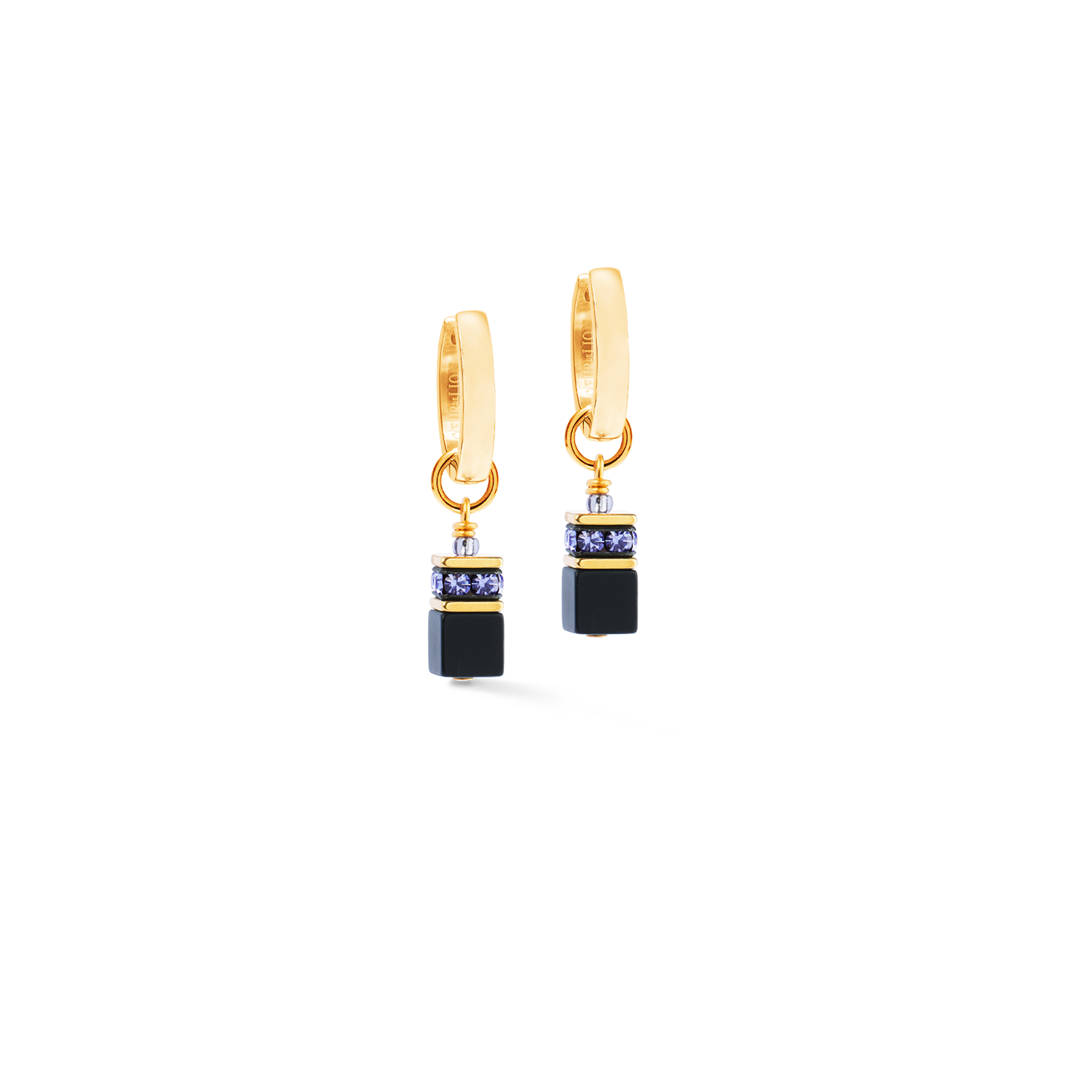 GeoCUBE® Precious Classic Hoop Blue Moon gold
