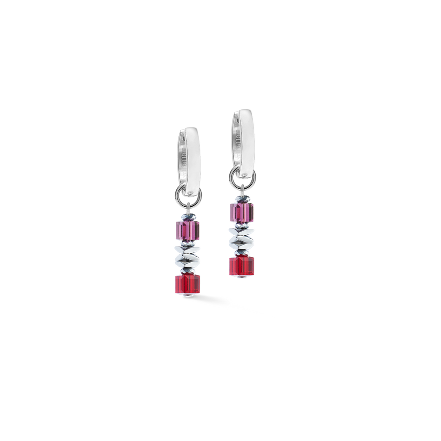 Hoop Wave Cube Flow silver-red
