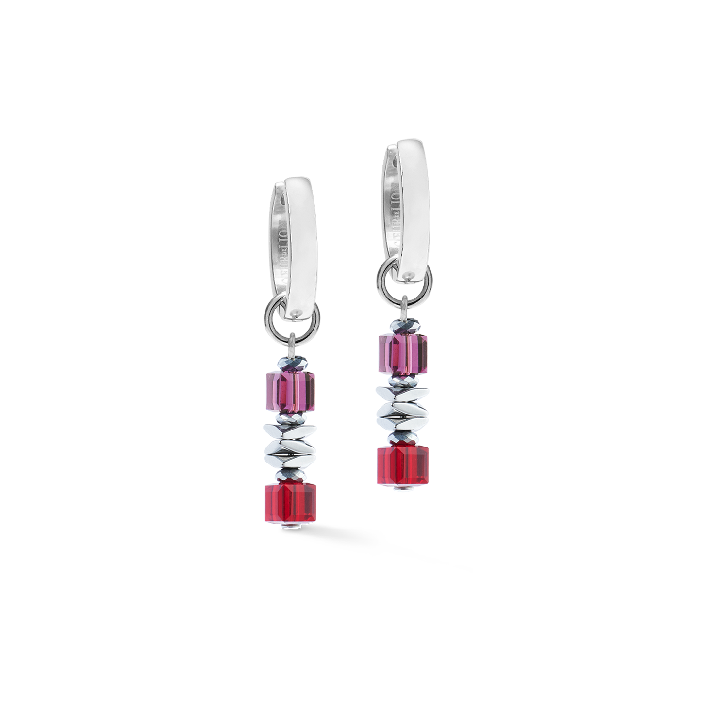 Hoop Wave Cube Flow silver-red