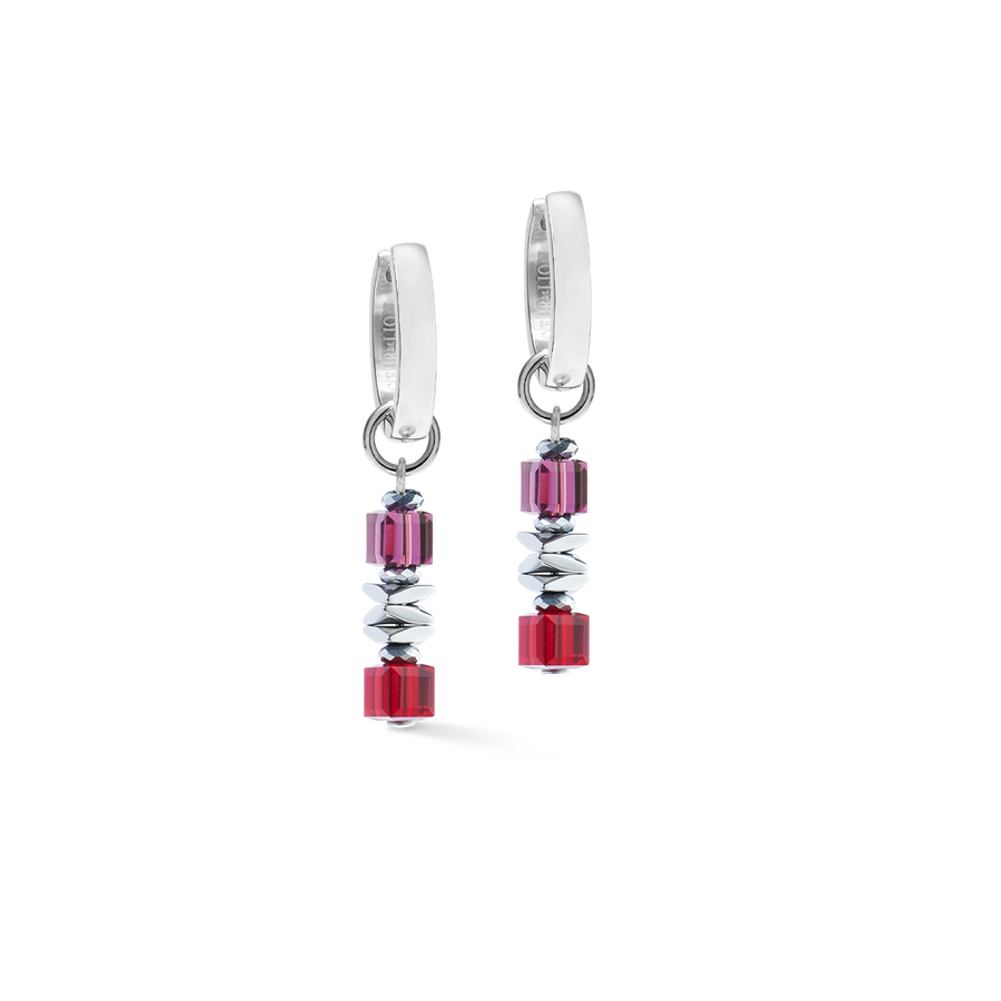 Hoop Wave Cube Flow silver-red