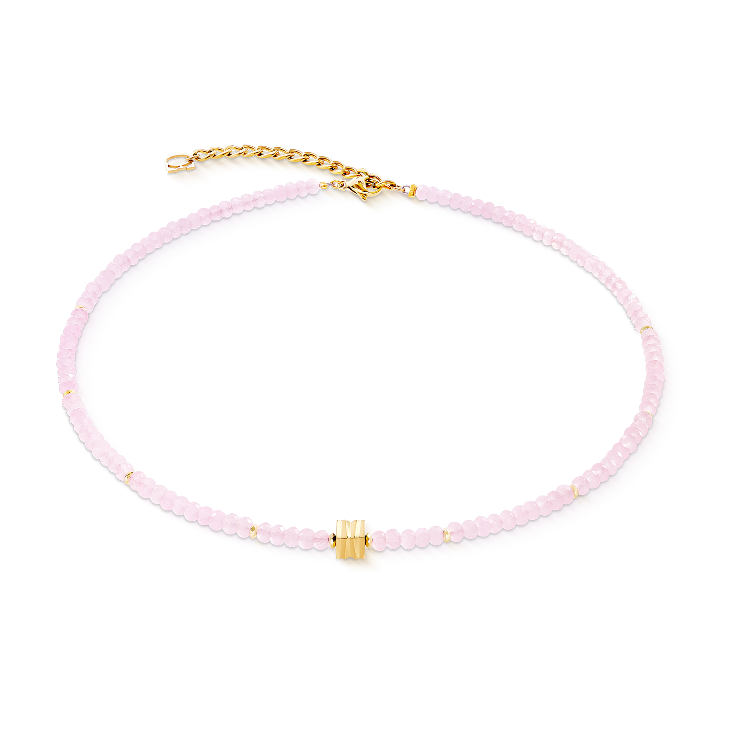 Necklace Wave Essence Pink Jade Gold
