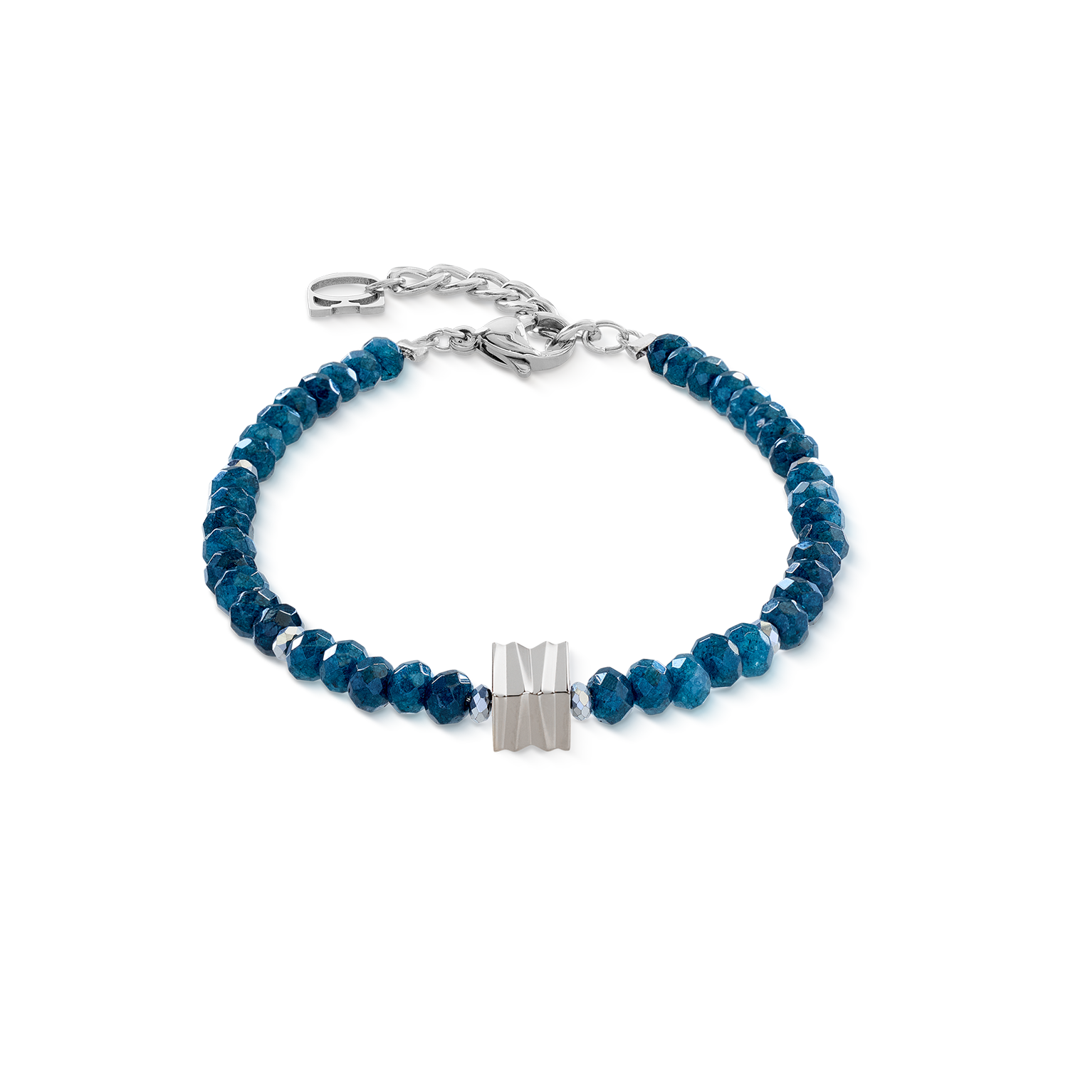 Bracelet Wave Essence Navy Jade Silver
