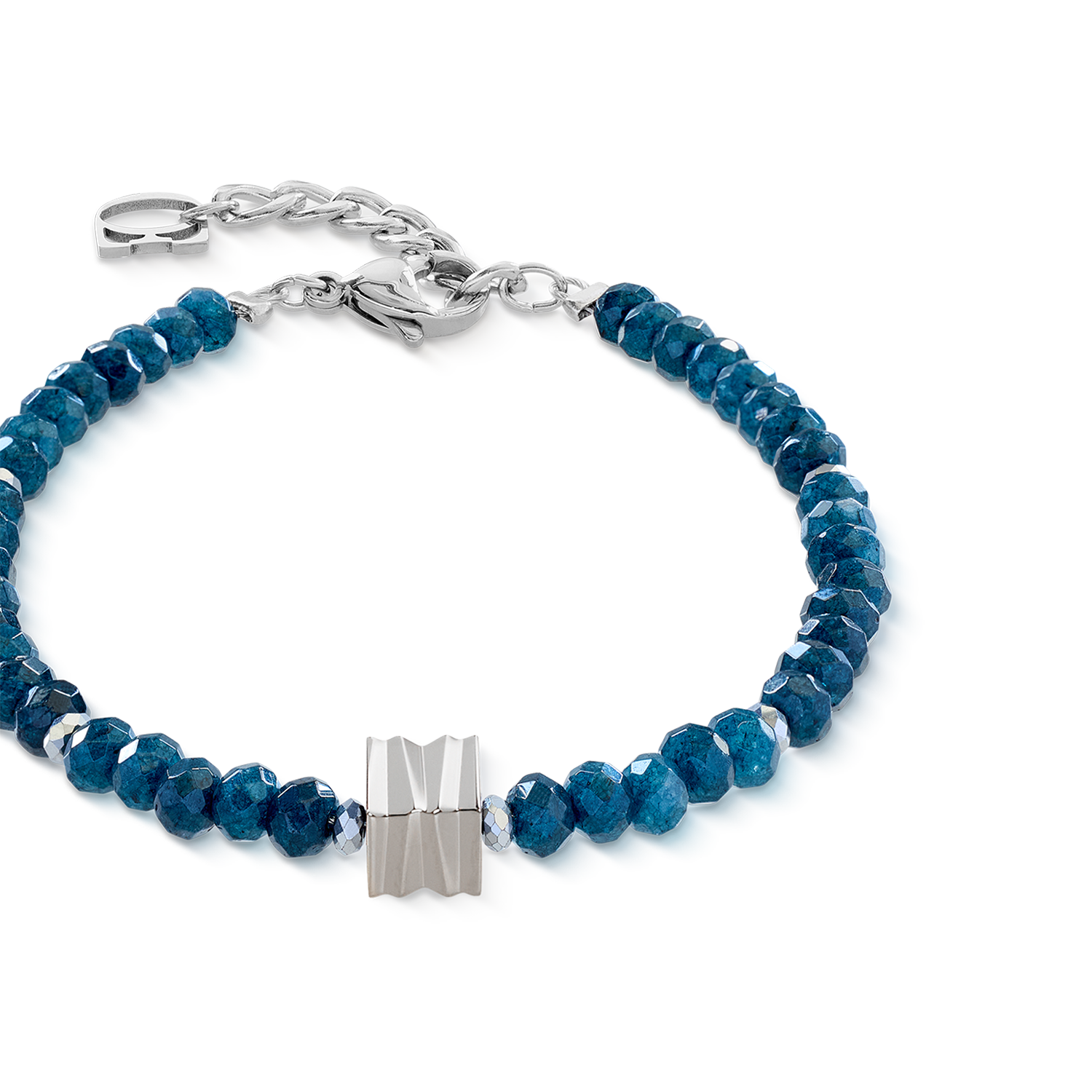 Bracelet Wave Essence Navy Jade Silver