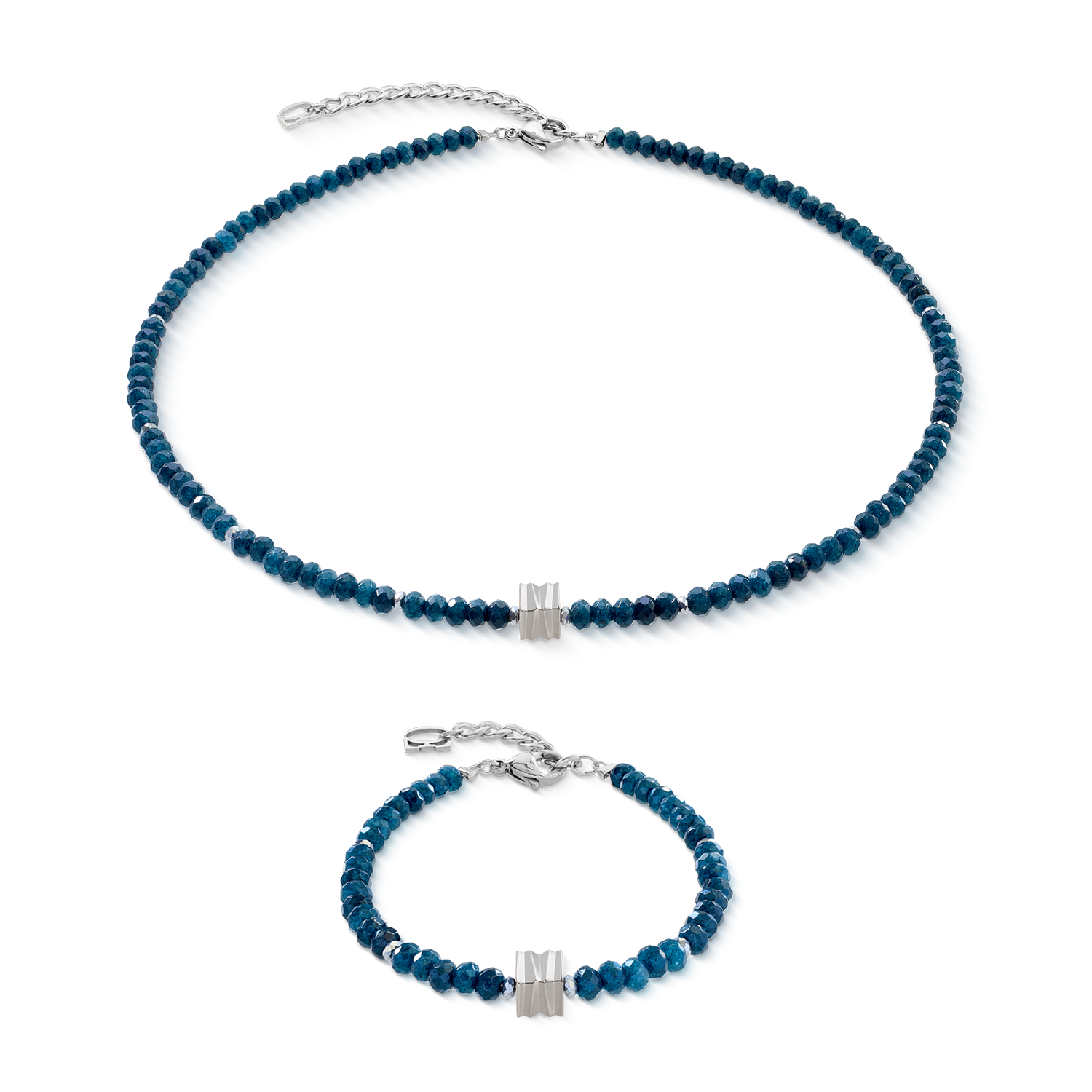 Bracelet Wave Essence Navy Jade Silver