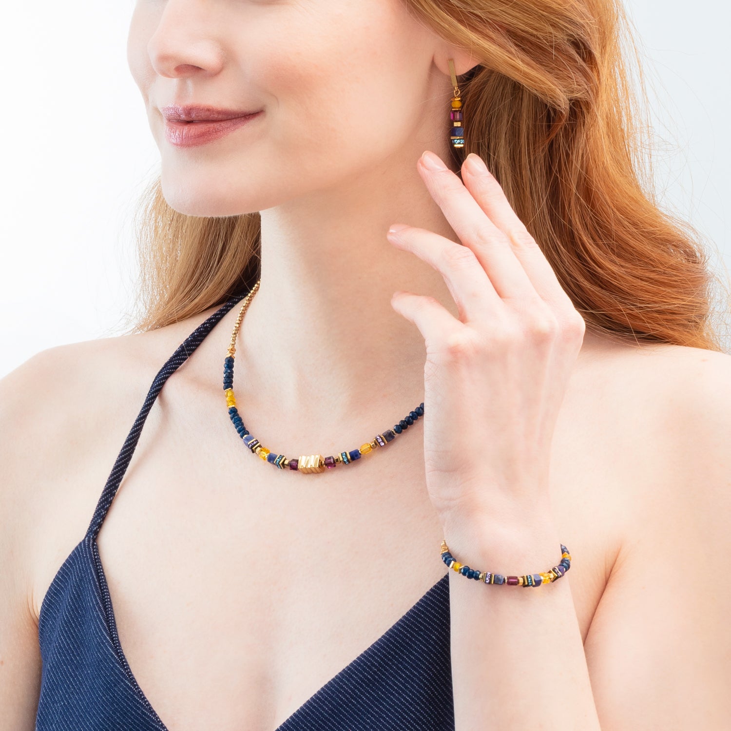 Earrings Wave Precious Flow gold-energy