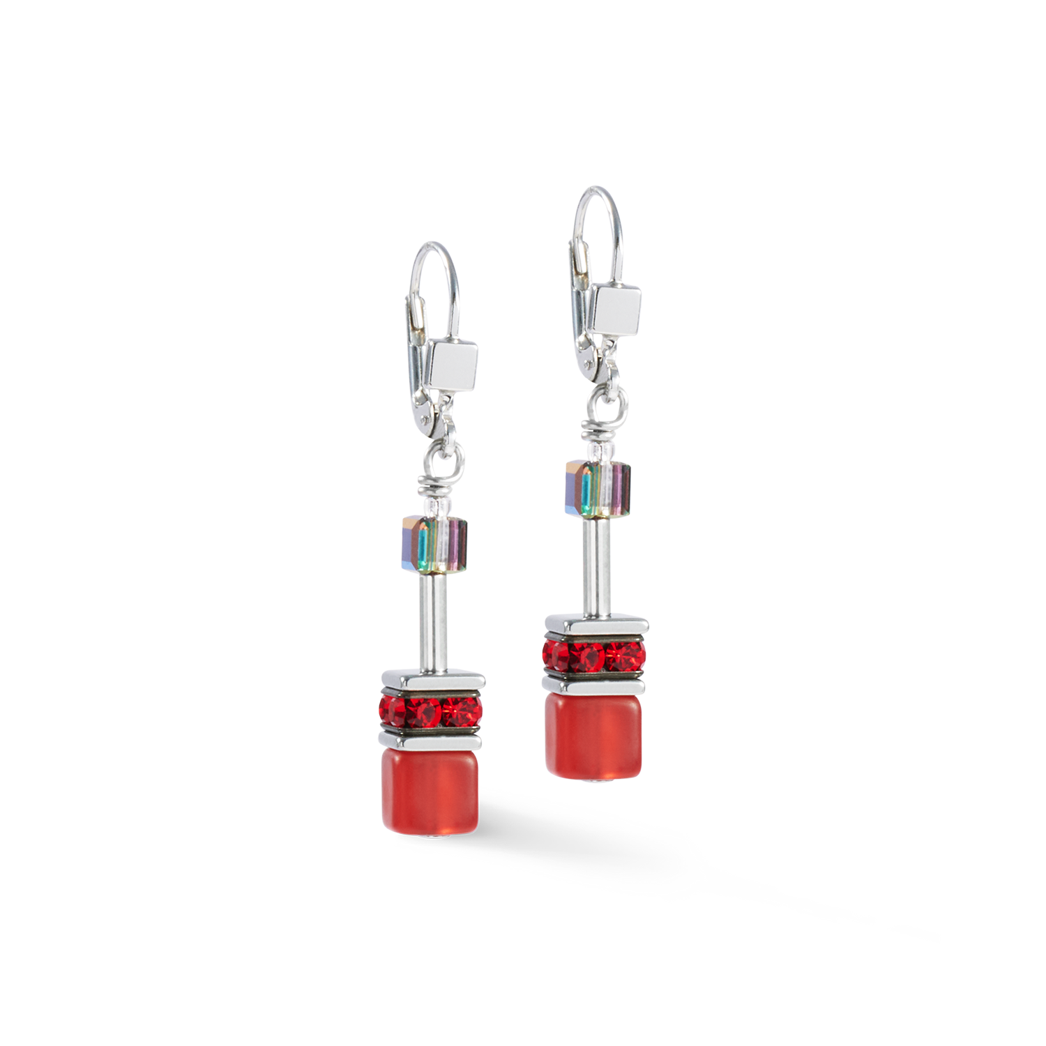 GeoCUBE® Earrings red