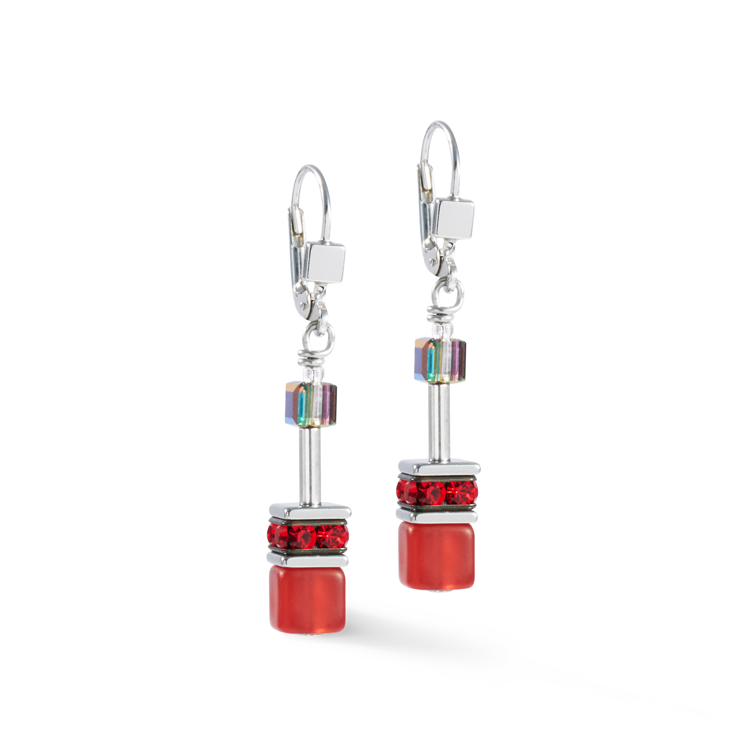 GeoCUBE® Earrings red