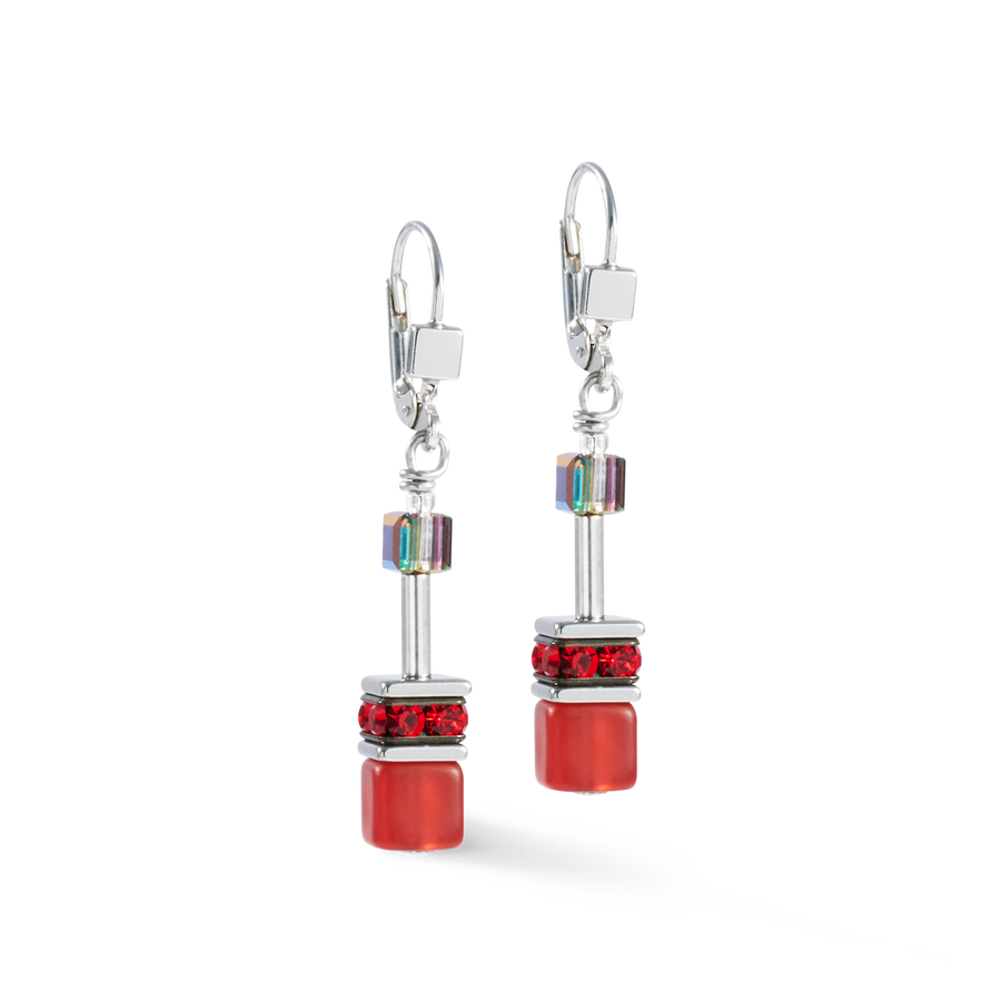 GeoCUBE® Earrings red