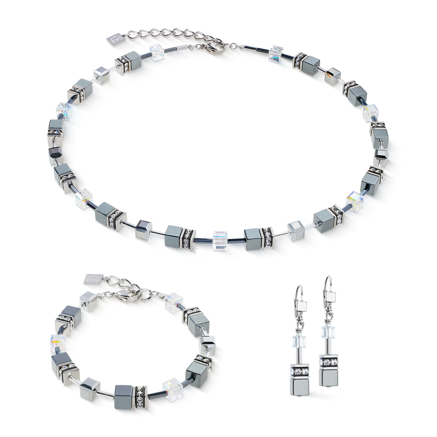 GeoCUBE® necklace platinum