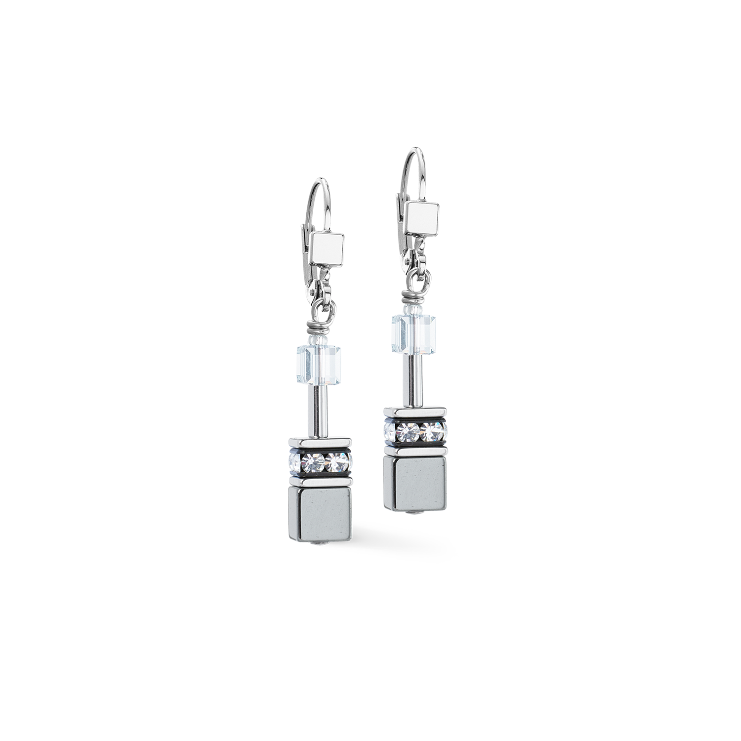 GeoCUBE® earrings platinum